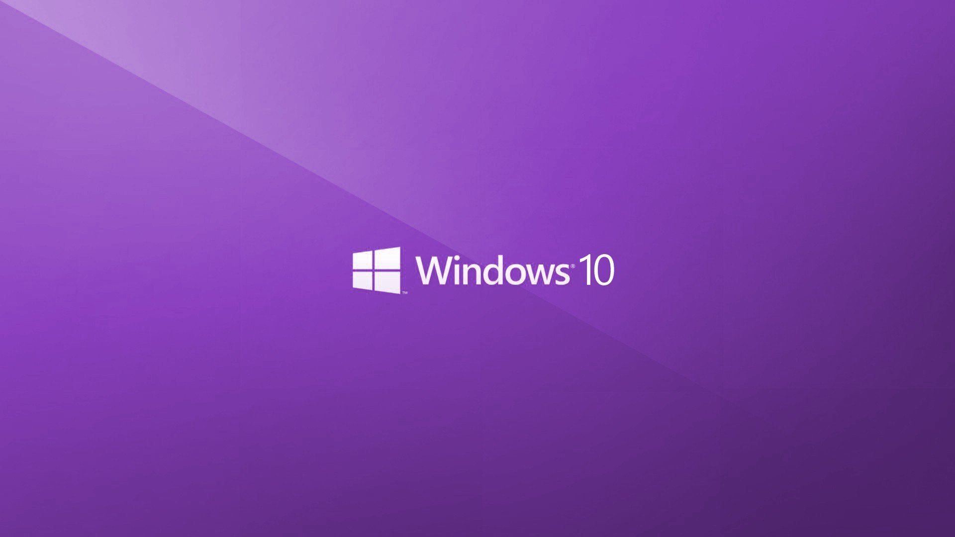 Windows 10 Logo on Purple Background HD Wallpaper