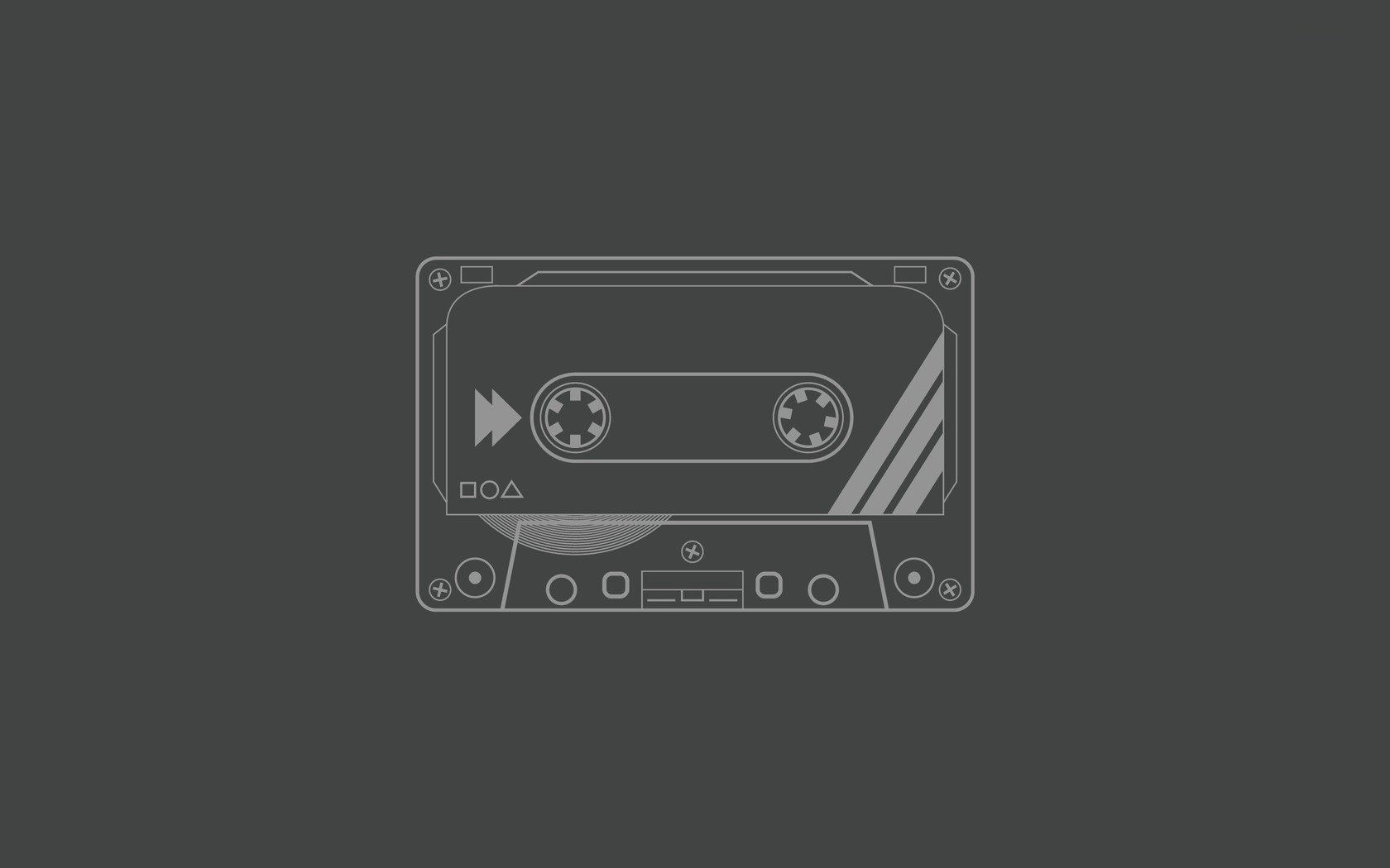 Minimalist illustration of a cassette tape HD Wallpaper