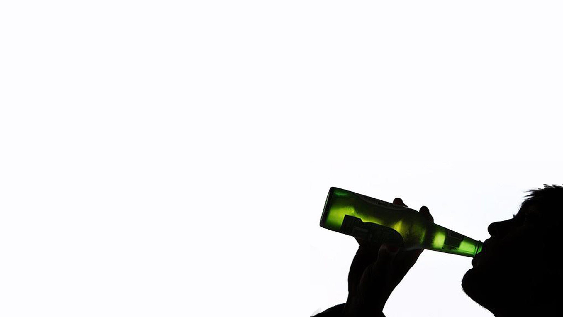 Silhouette of a person drinking beer HD Wallpaper