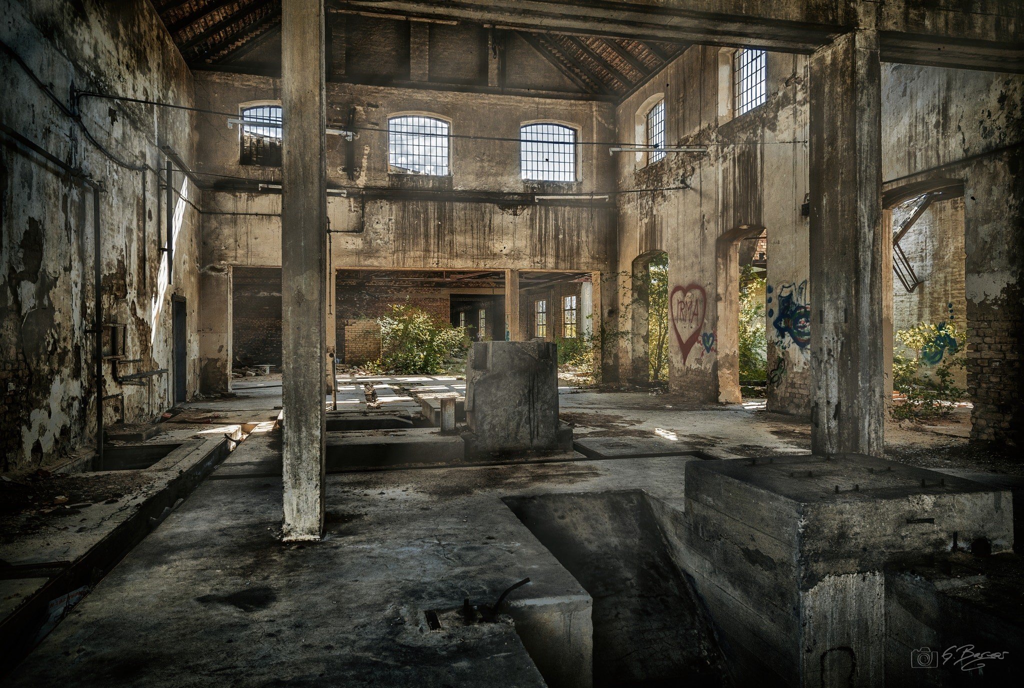 Abandoned industrial building interior by Gerald Berger HD Wallpaper