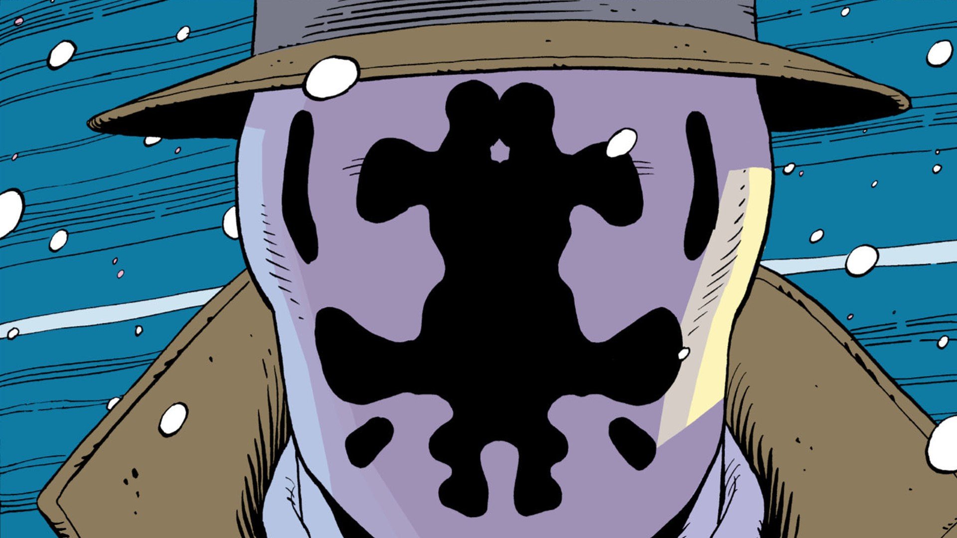 Rorschach from Watchmen in the snow HD Wallpaper