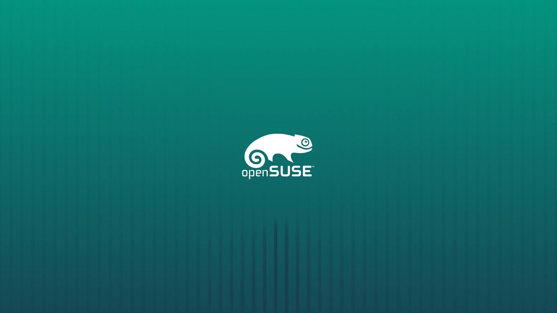 openSUSE logo on a teal gradient background HD Wallpaper