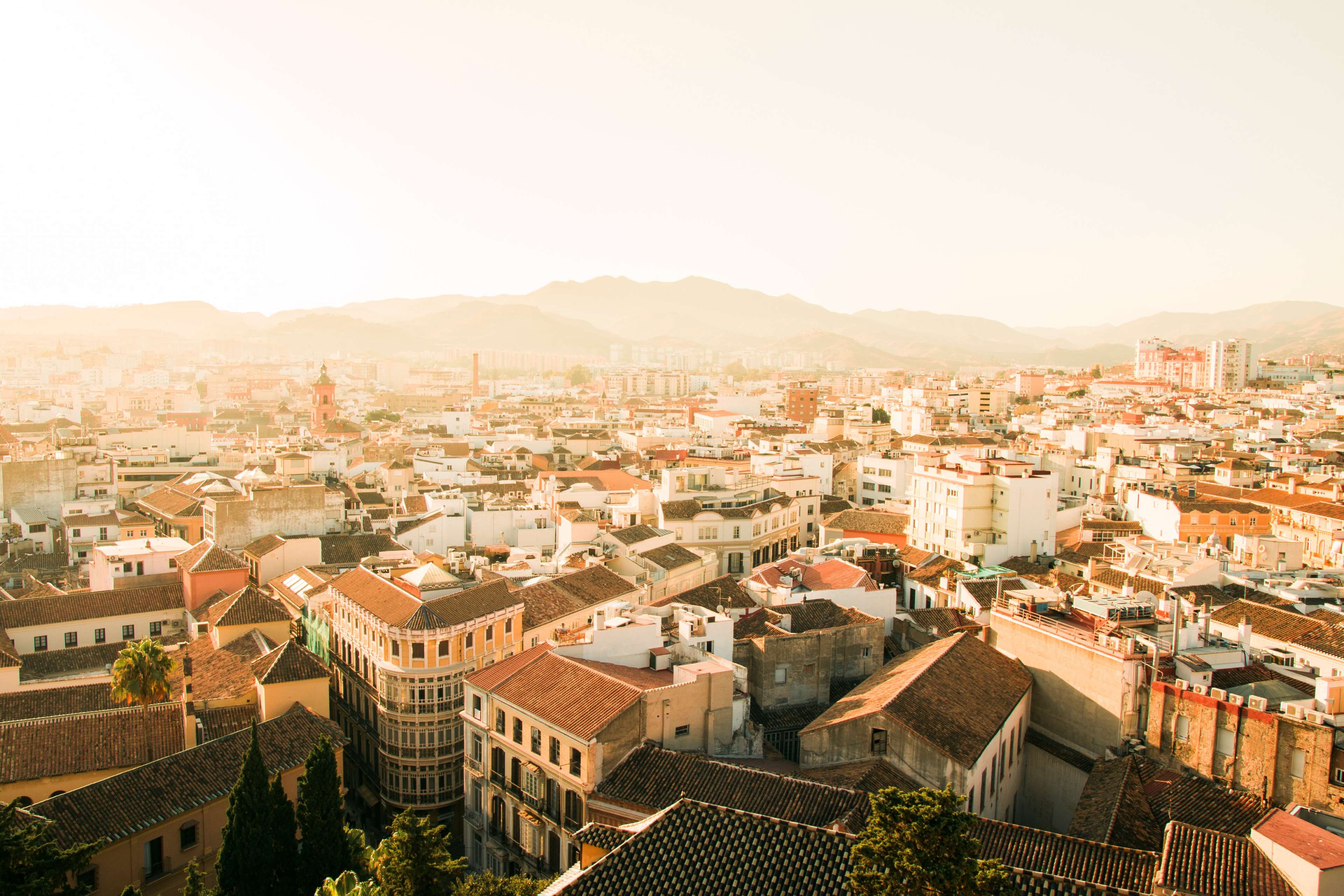 Dense city skyline in Spain 4K HD Wallpaper