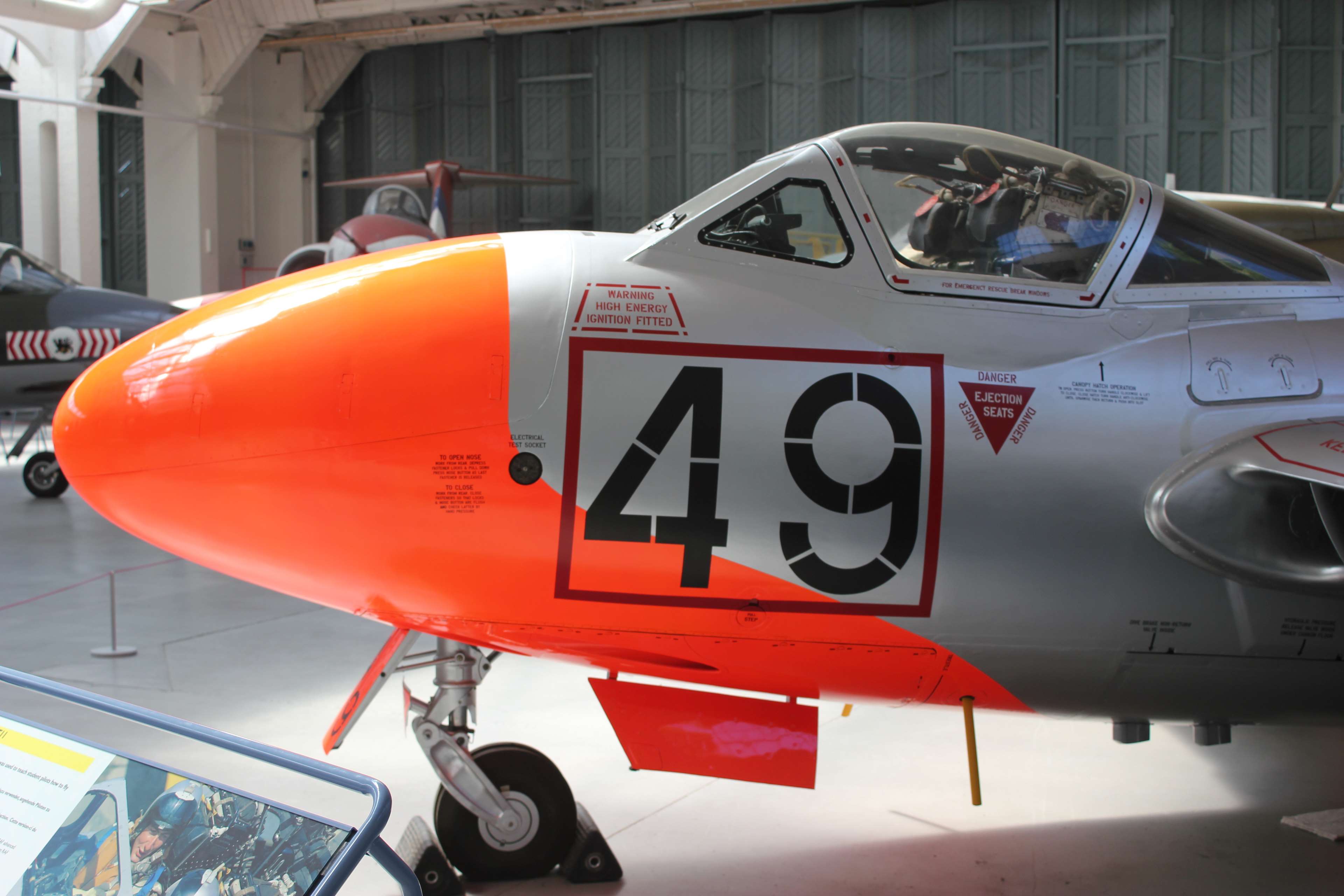 Jet plane with number 49 HD Wallpaper
