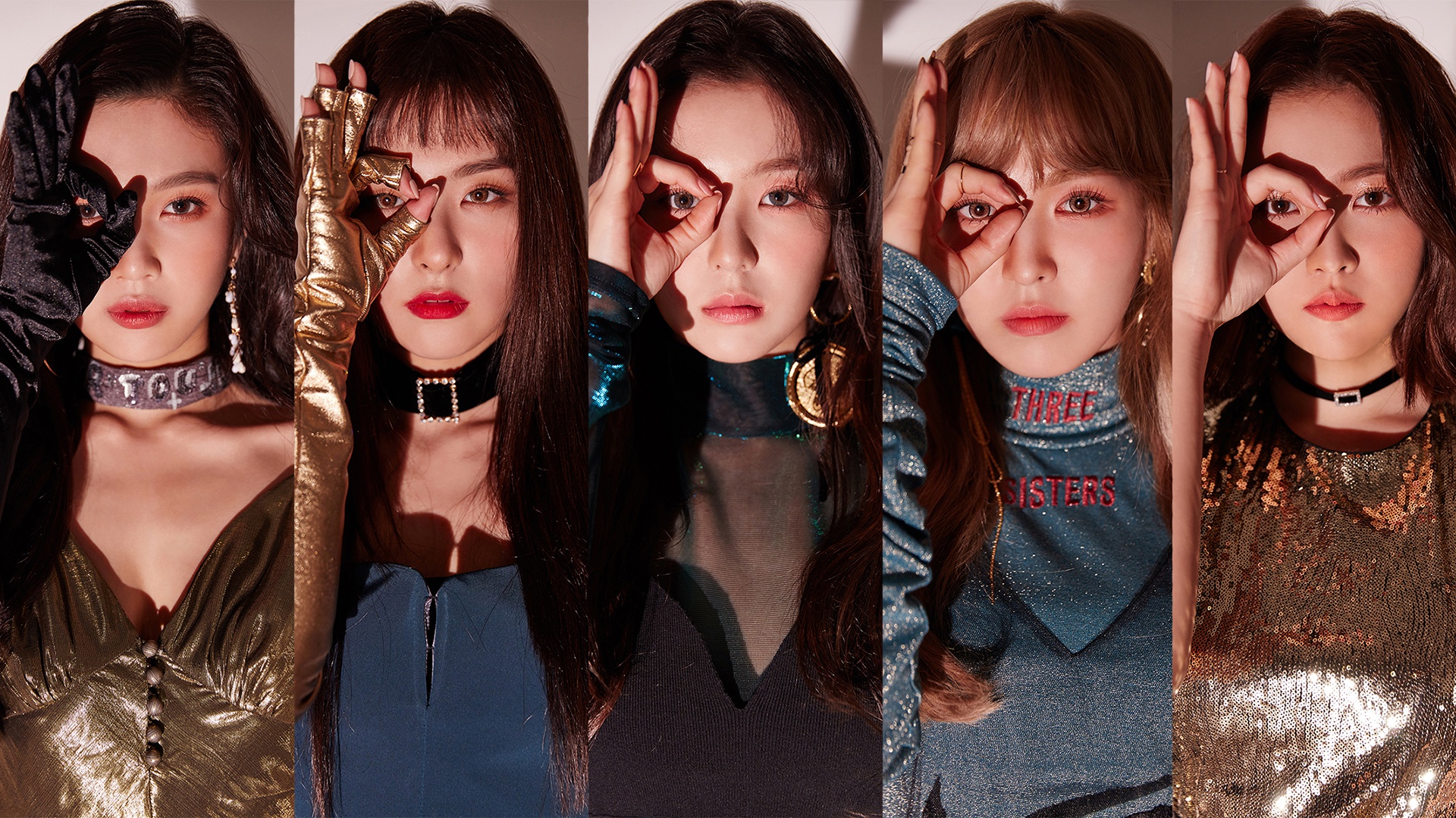 Red Velvet K-Pop singers posing HD Wallpaper