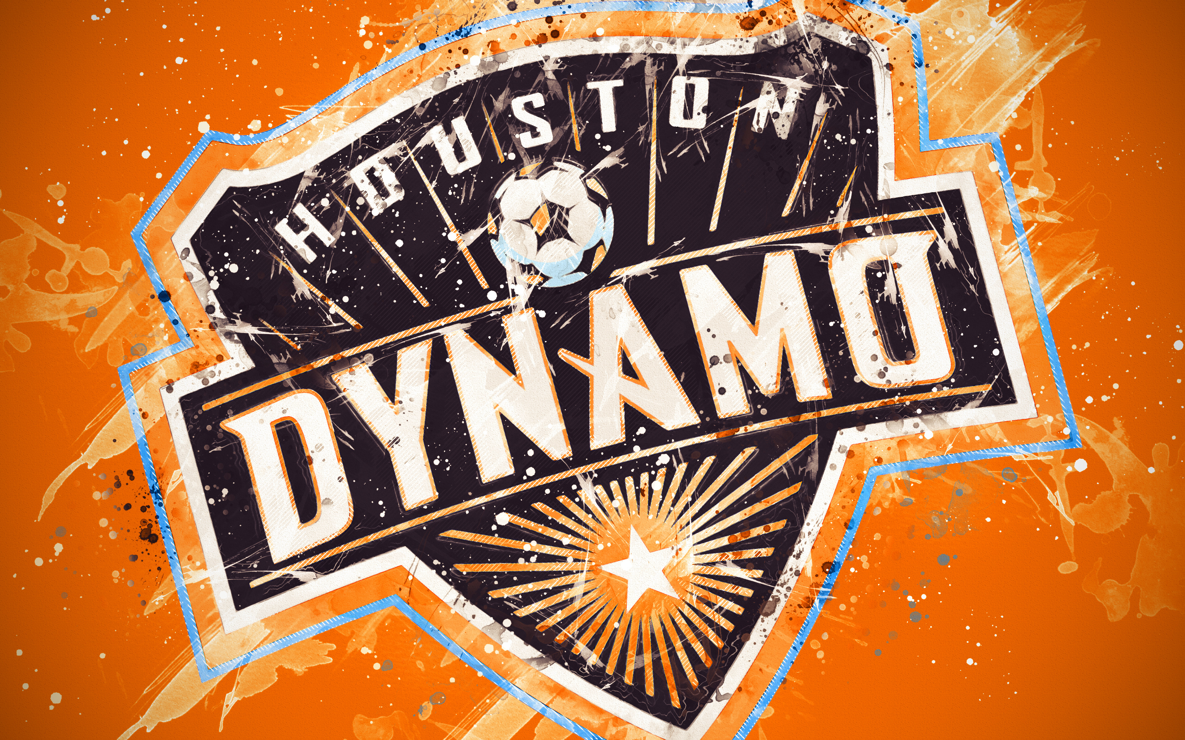 Houston Dynamo MLS Soccer Logo HD Wallpaper