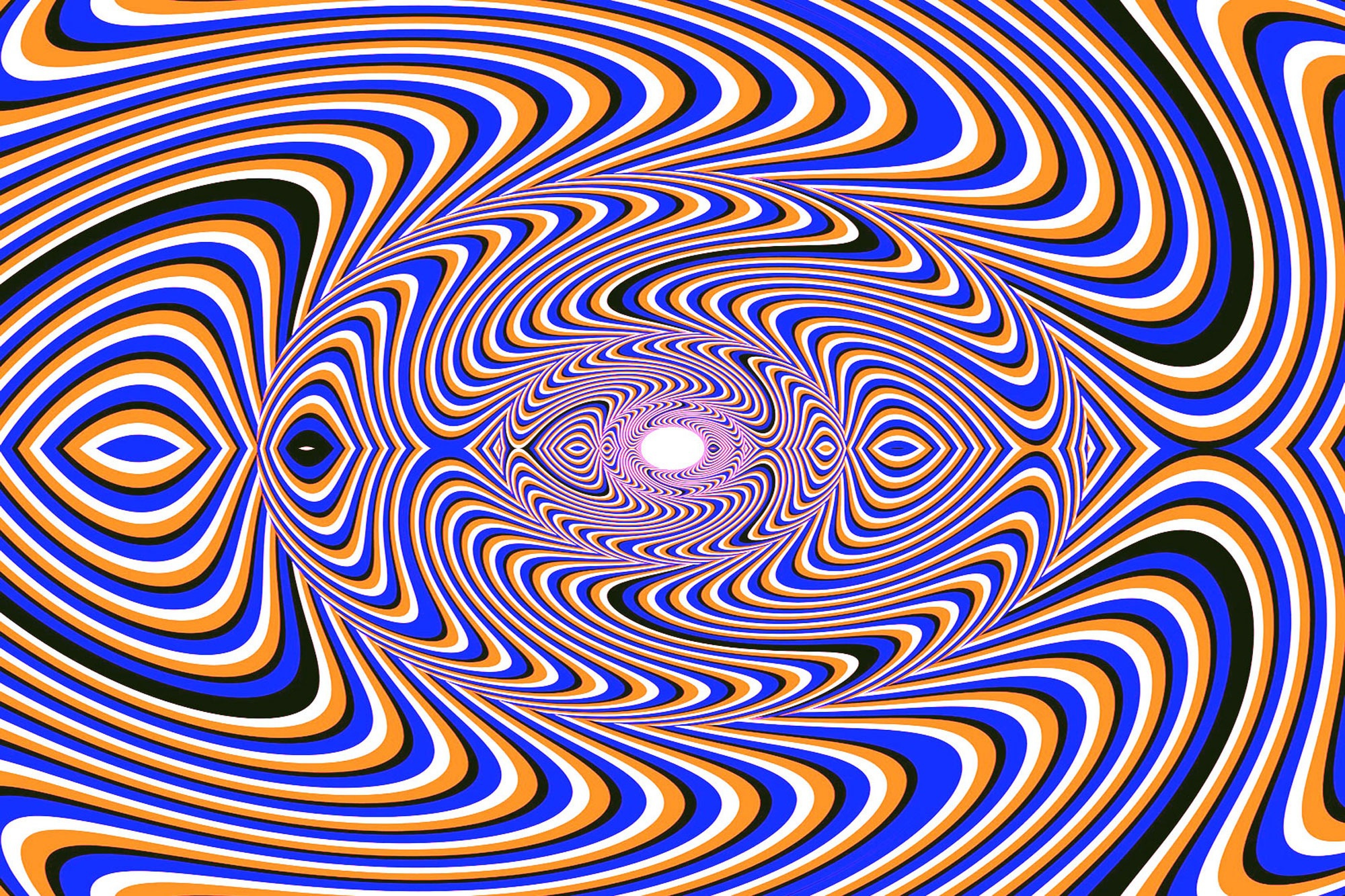 Psychedelic tunnel with optical illusion HD Wallpaper