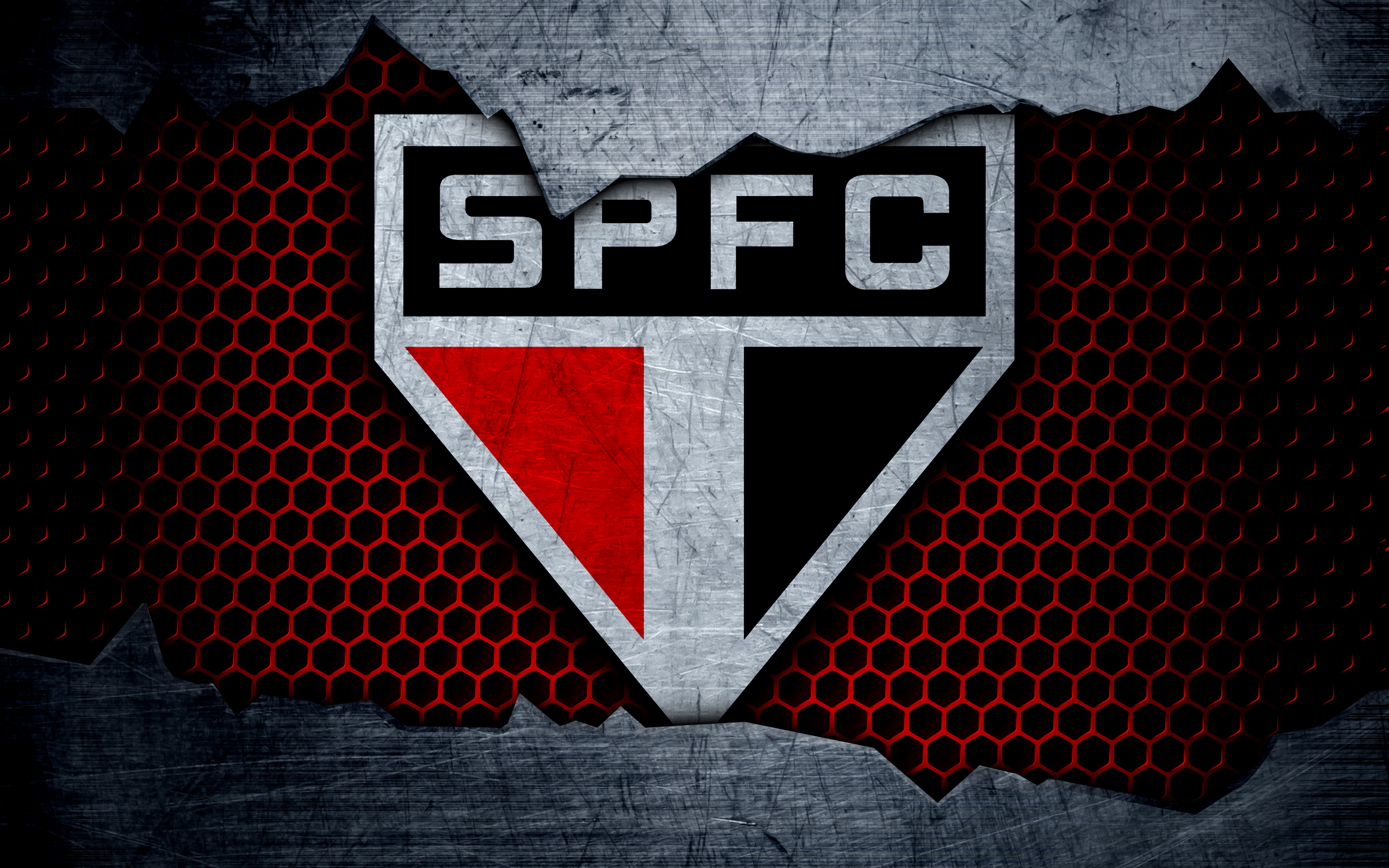 São Paulo FC logo on a textured background HD Wallpaper