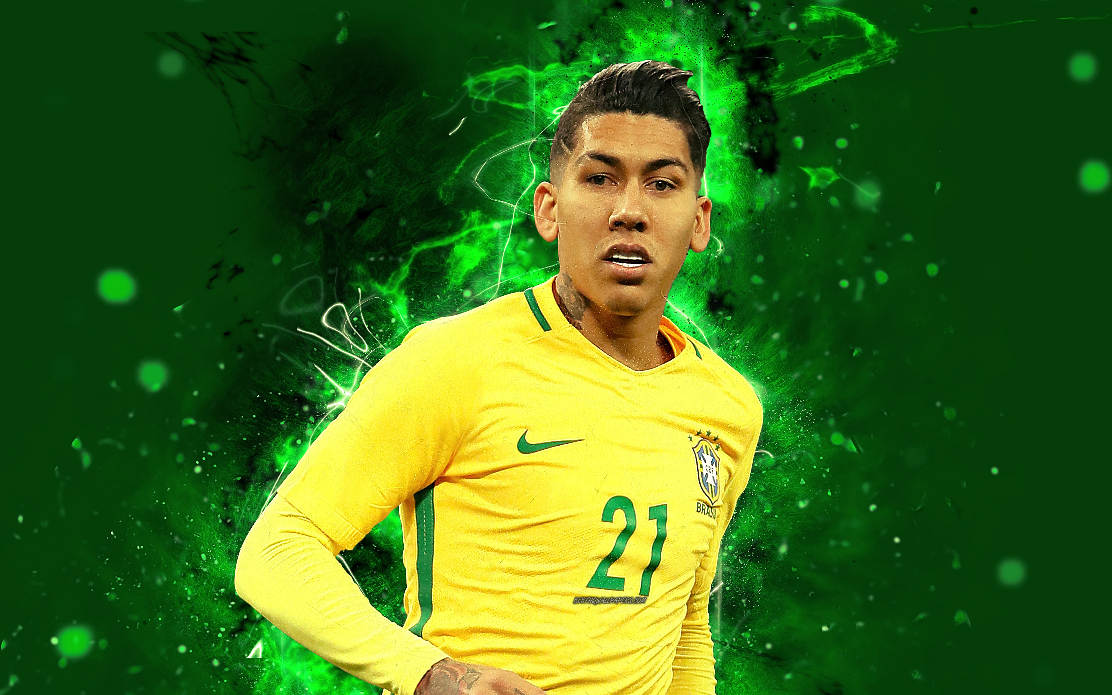 Roberto Firmino, Brazilian Footballer HD Wallpaper