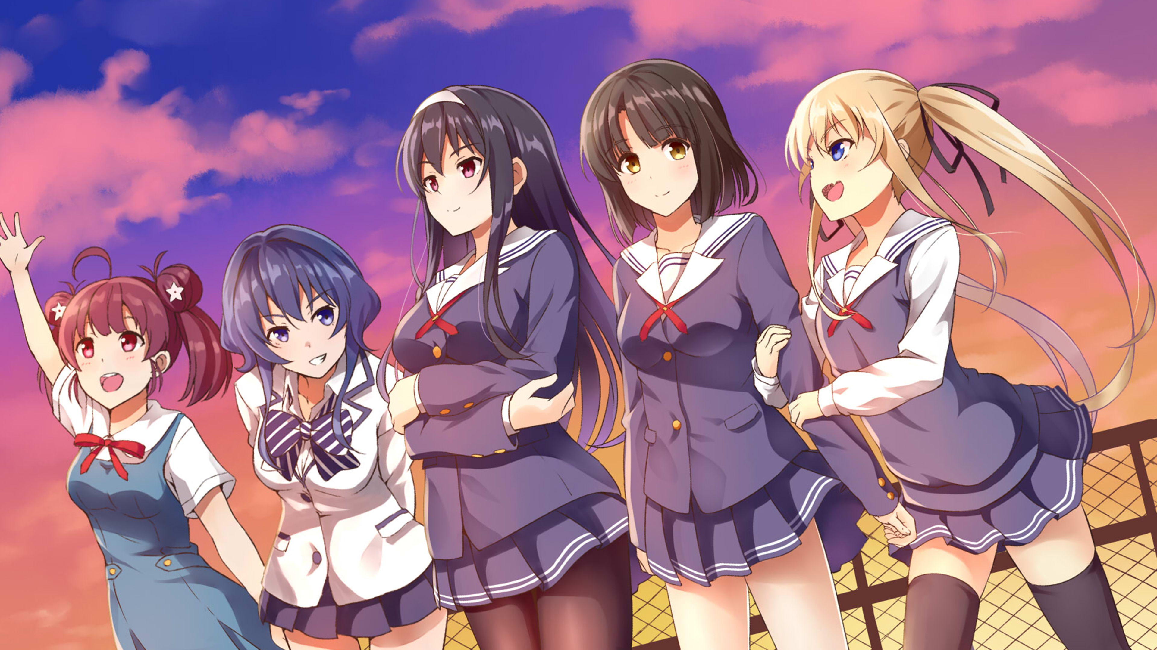 Five girls from Saekano: How to Raise a Boring Girlfriend HD Wallpaper