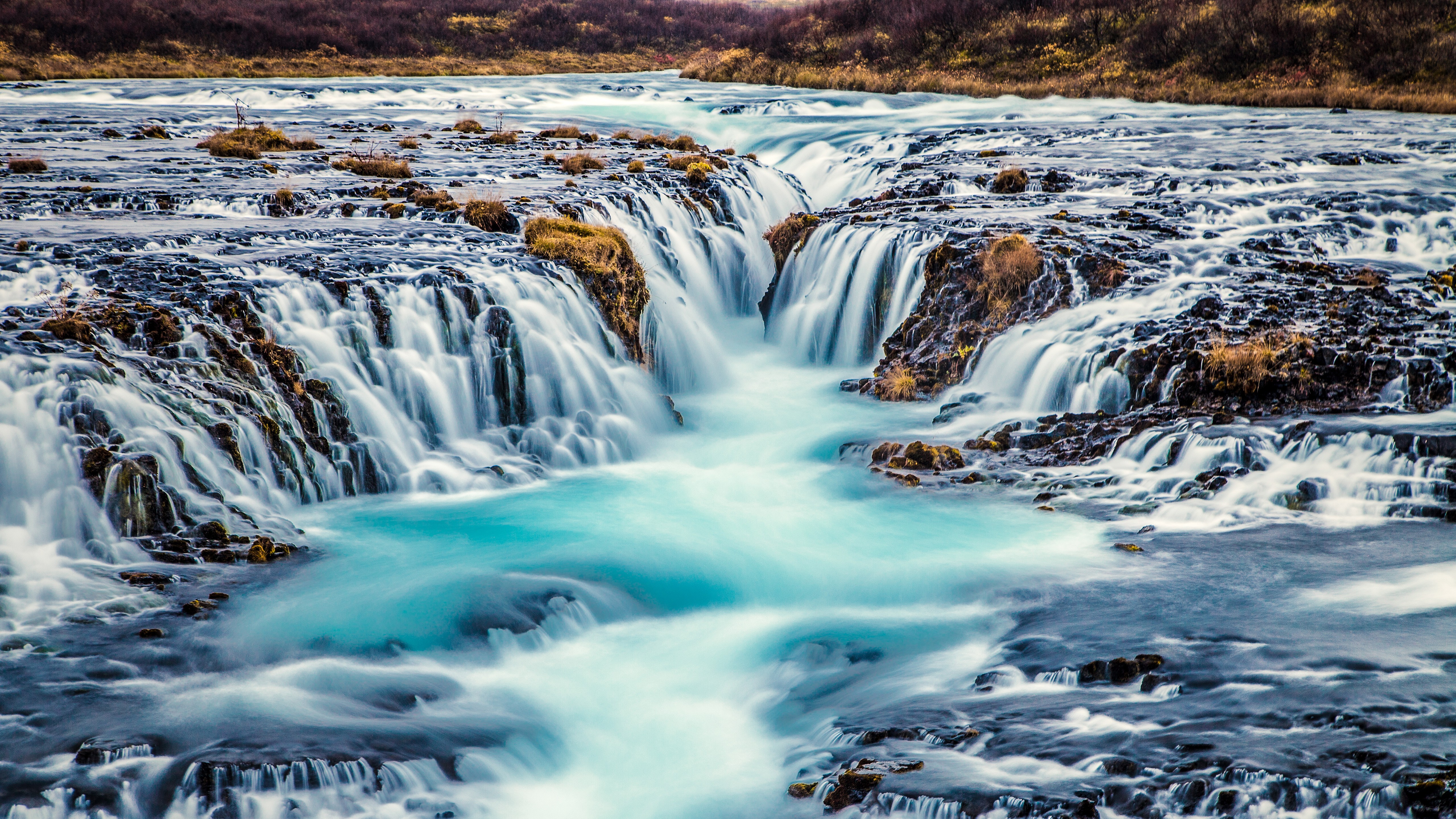 Bruarfoss Waterfall in Iceland HD Wallpaper