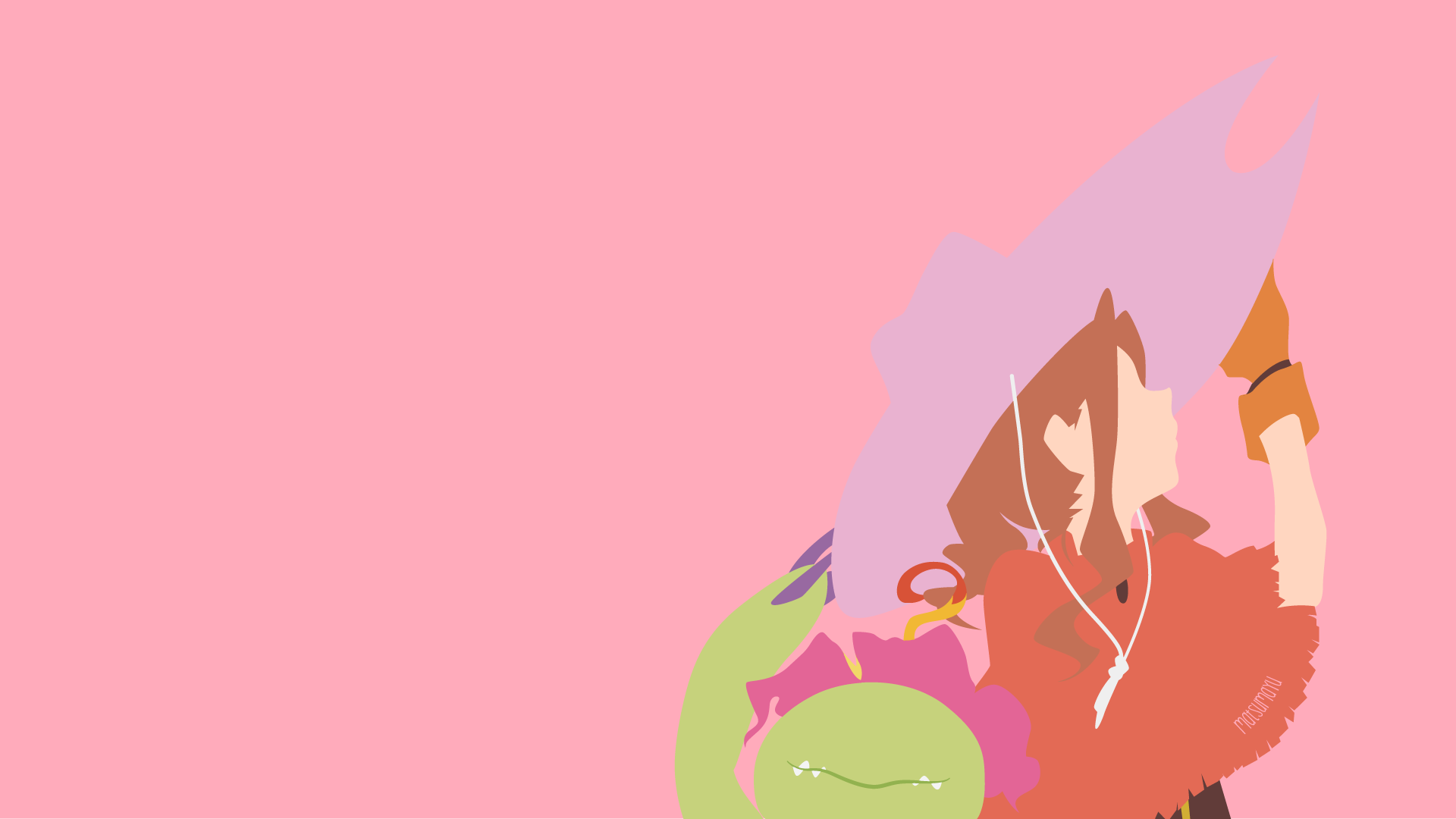 Mimi Tachikawa and Palmon from Digimon HD Wallpaper