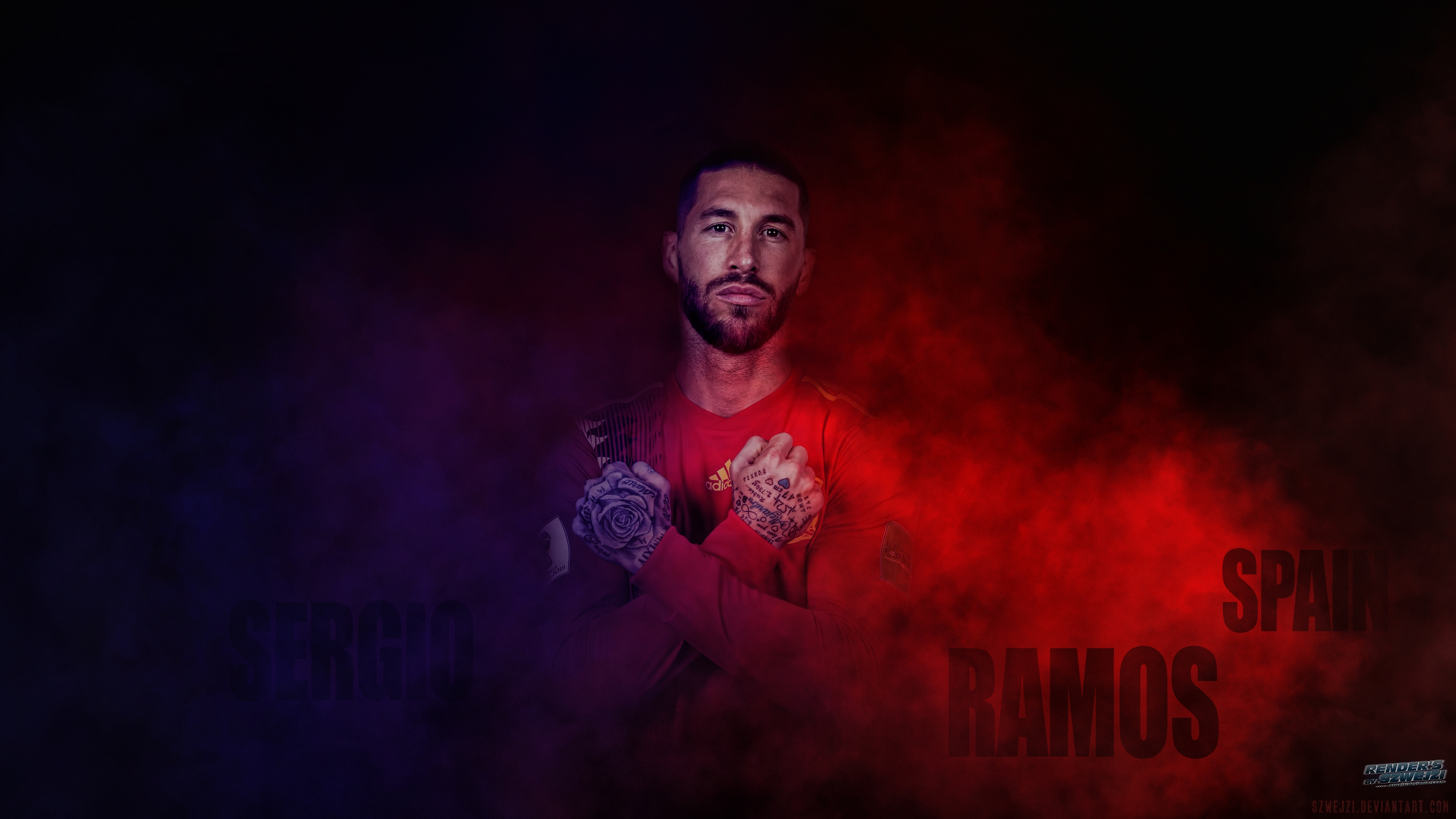 Sergio Ramos from Spain HD Wallpaper