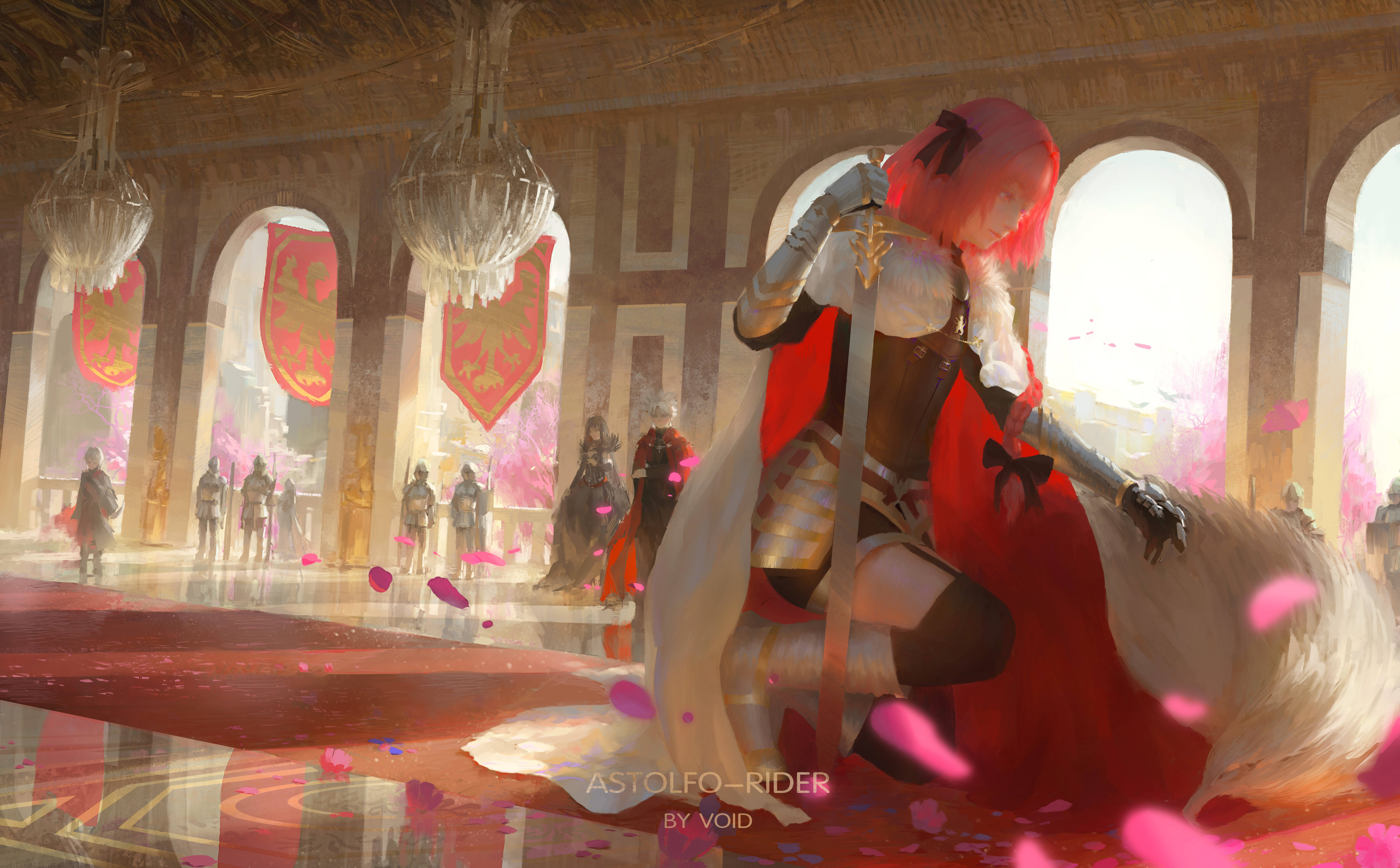 Astolfo Rider from Fate/Apocrypha in a grand hall HD Wallpaper