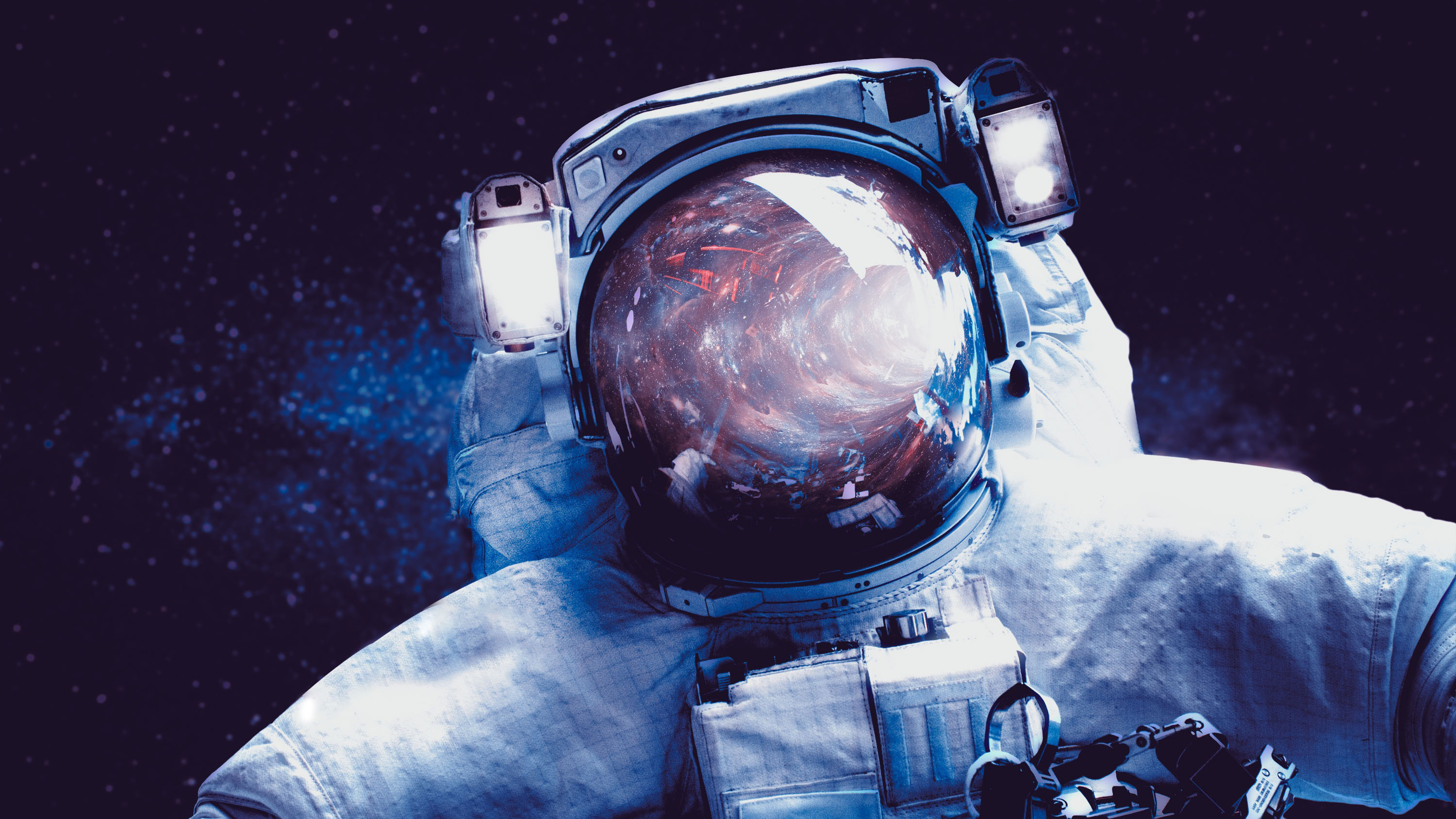 Astronaut in deep space HD Wallpaper