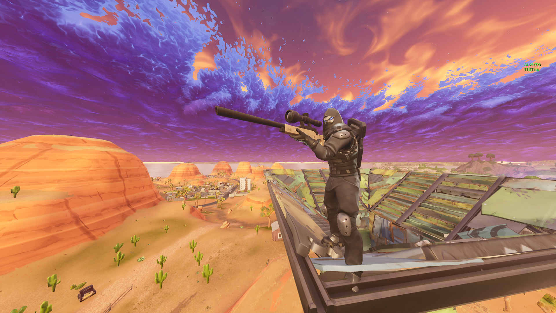 Fortnite Battle Royale character with sniper rifle HD Wallpaper