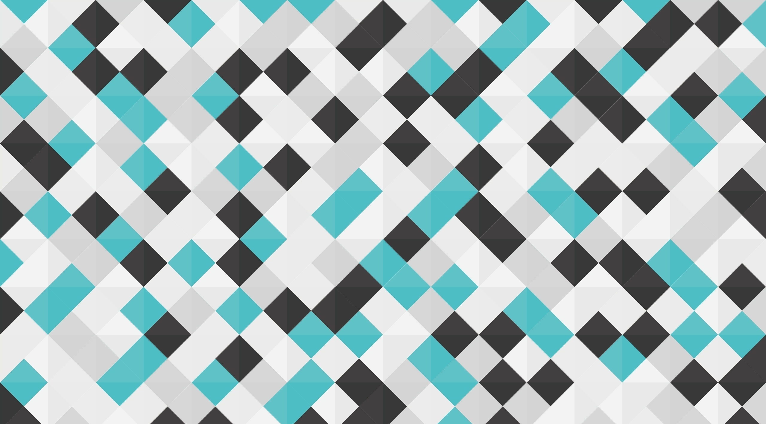 Geometric pattern of squares and triangles in blue, gray, and white HD Wallpaper