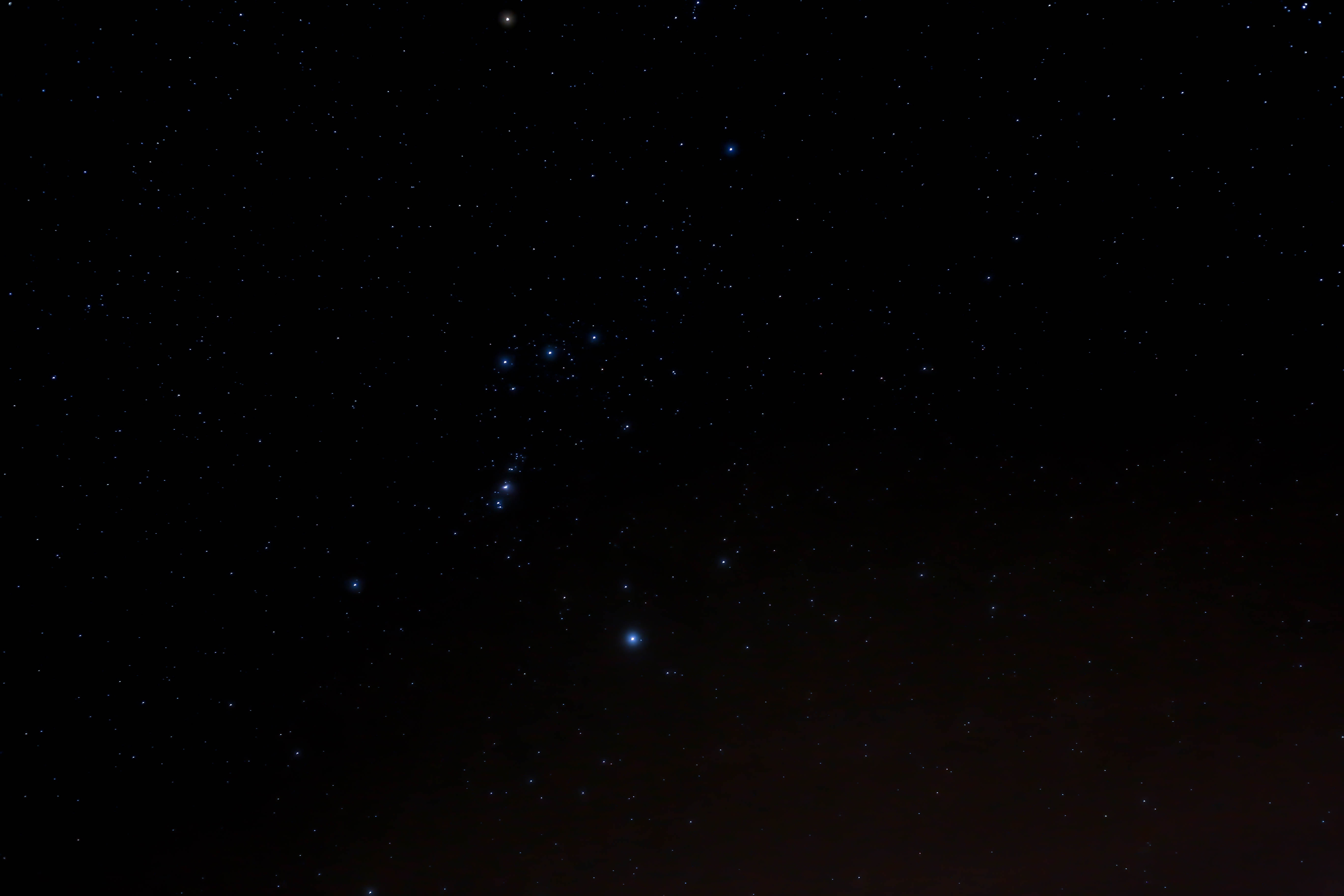 Night sky with Orion constellation and stars HD Wallpaper