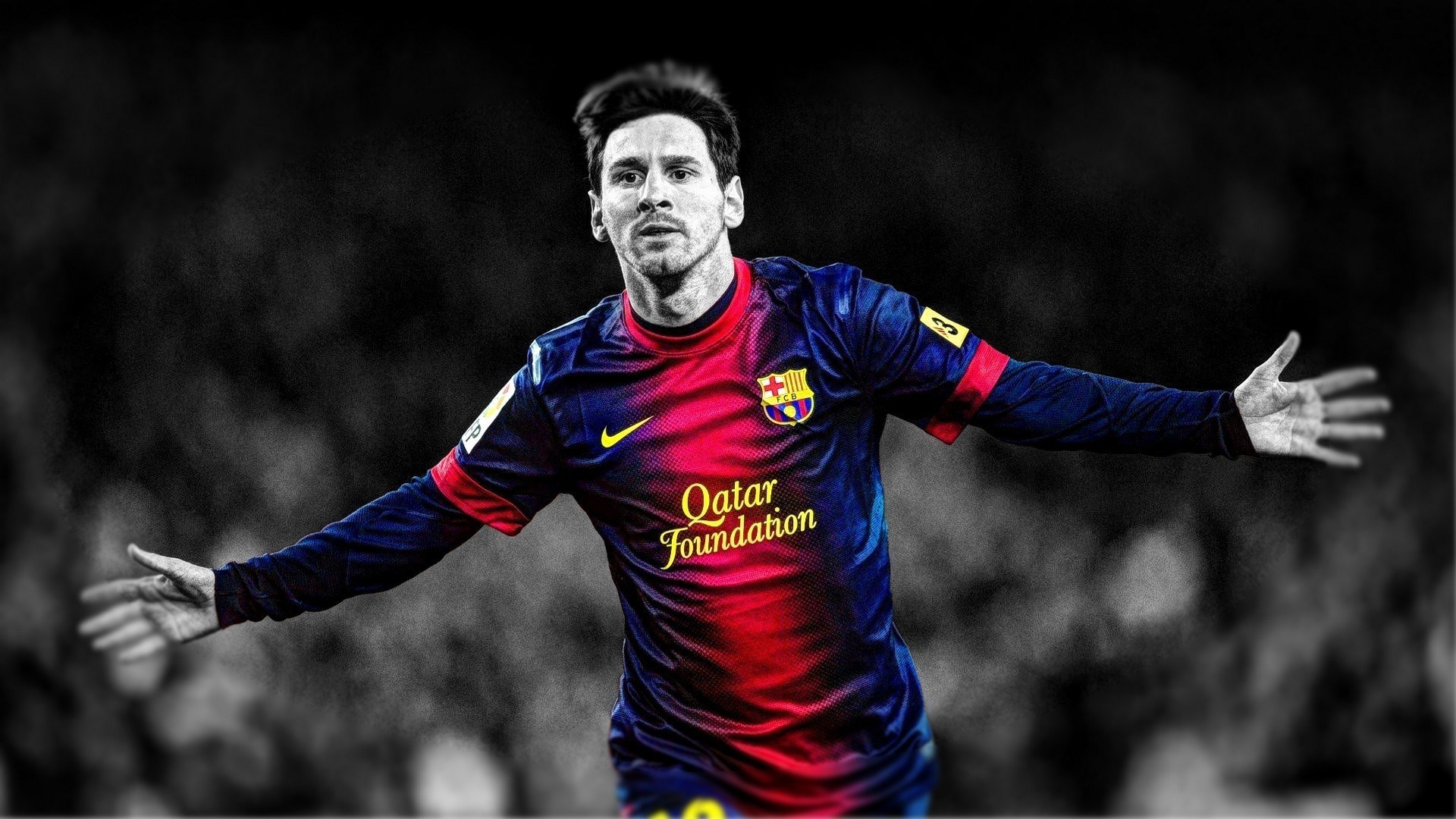 Lionel Messi in Barcelona FC kit HD Wallpaper