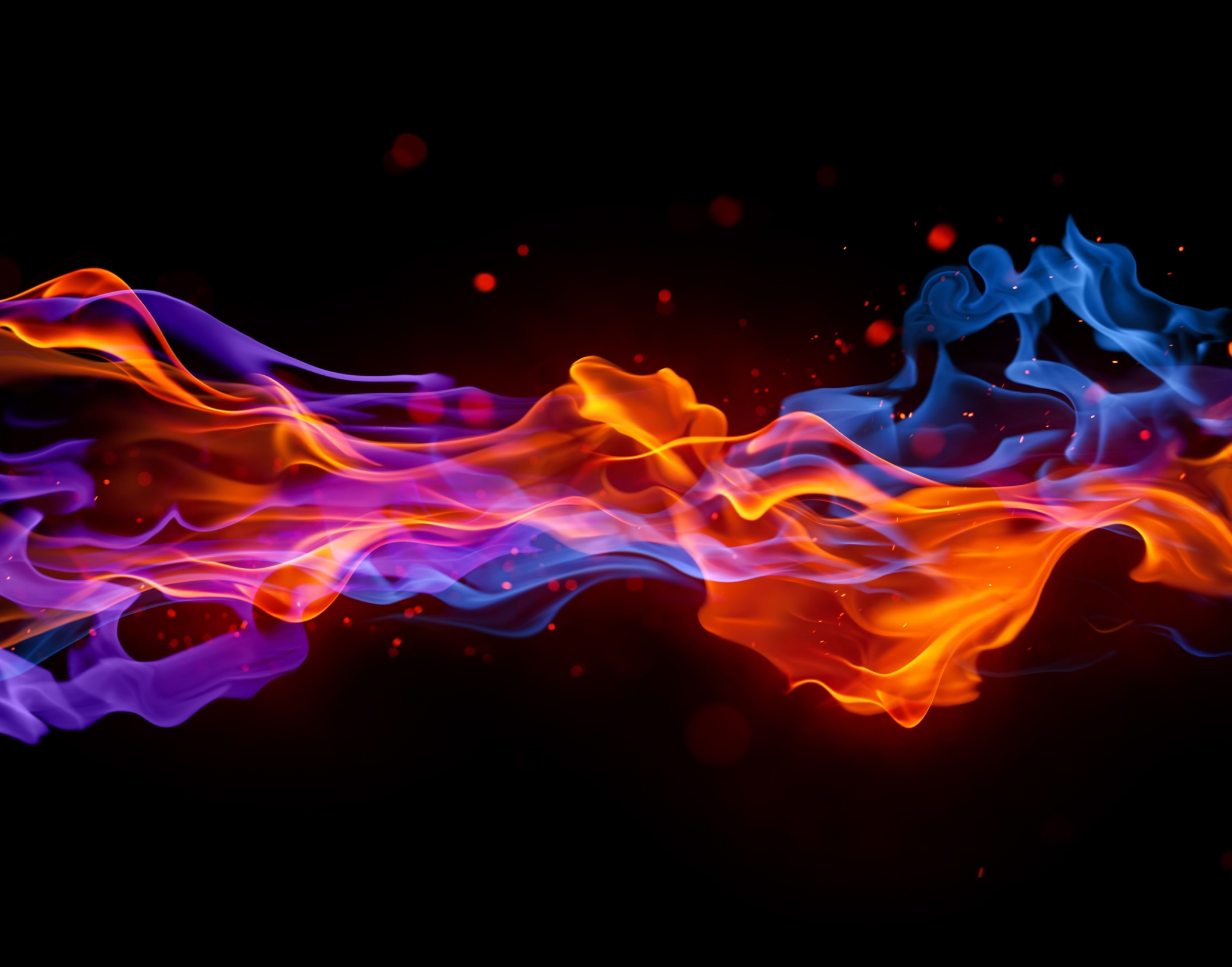 Abstract Fire and Smoke Waves HD Wallpaper