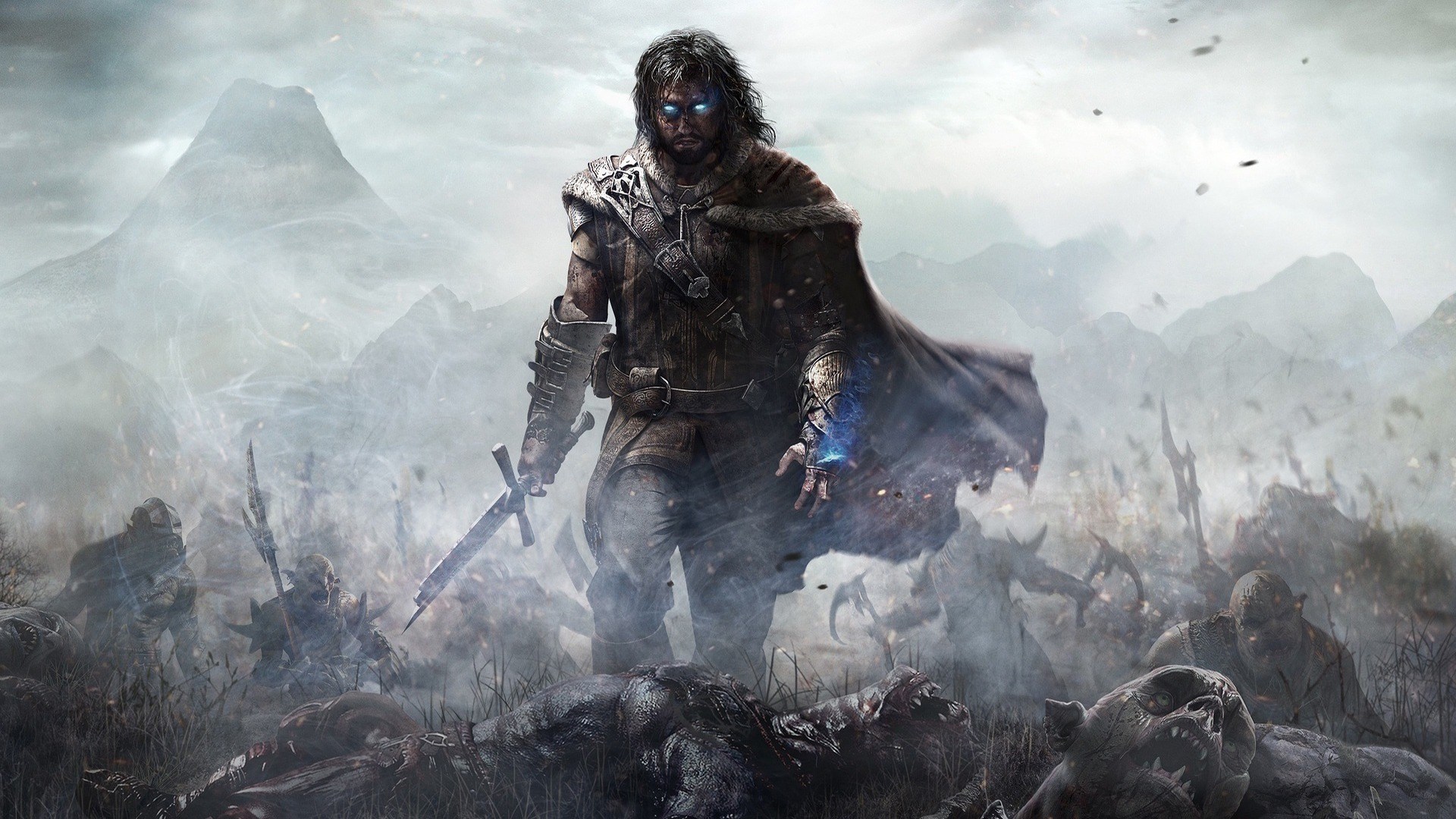 Talion from Lord of the Rings with glowing eyes HD Wallpaper
