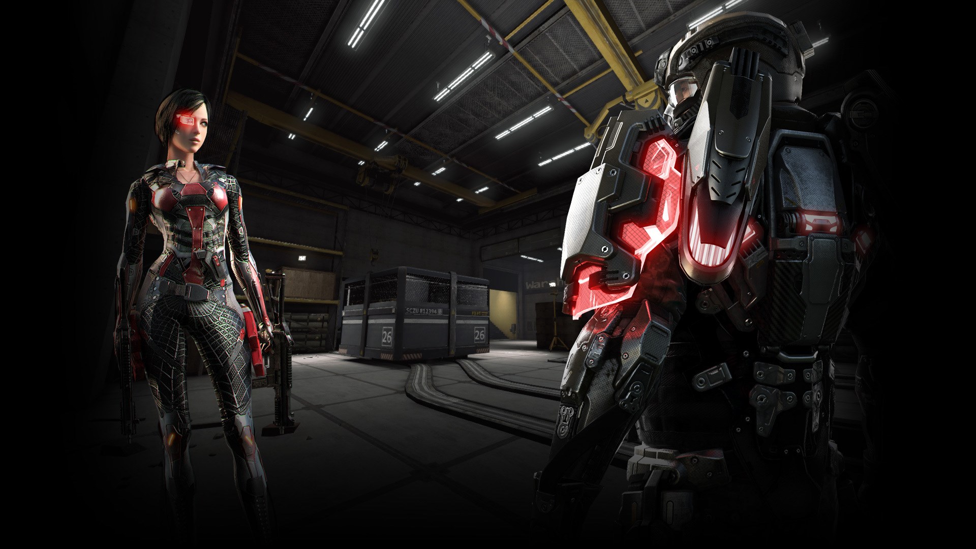Metro Conflict characters in a warehouse HD Wallpaper