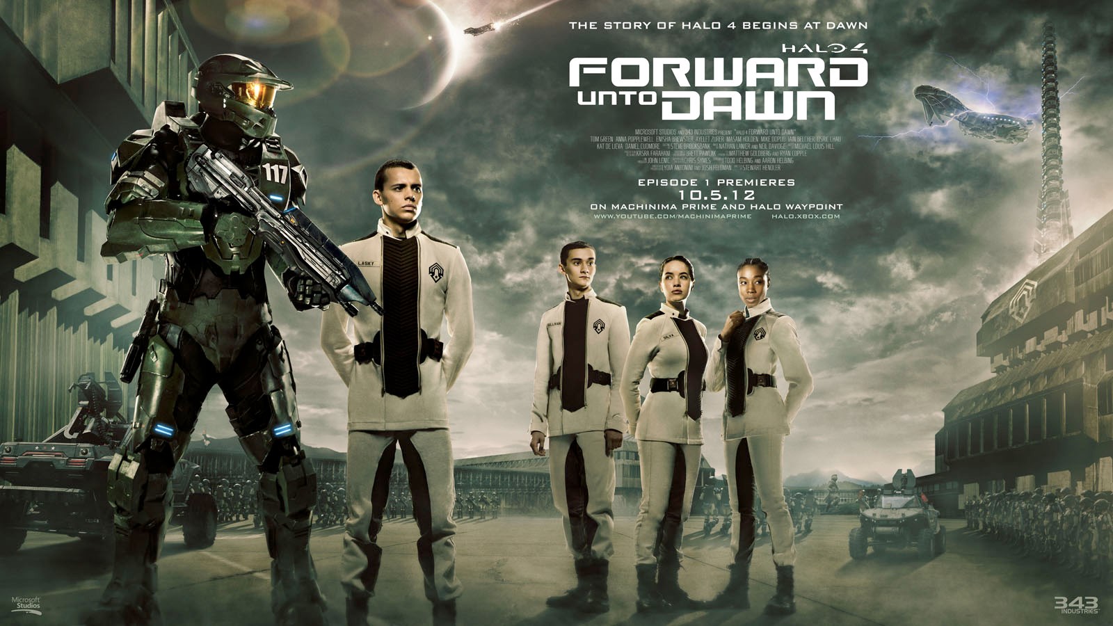 Master Chief and Cadets from Halo 4: Forward Unto Dawn HD Wallpaper