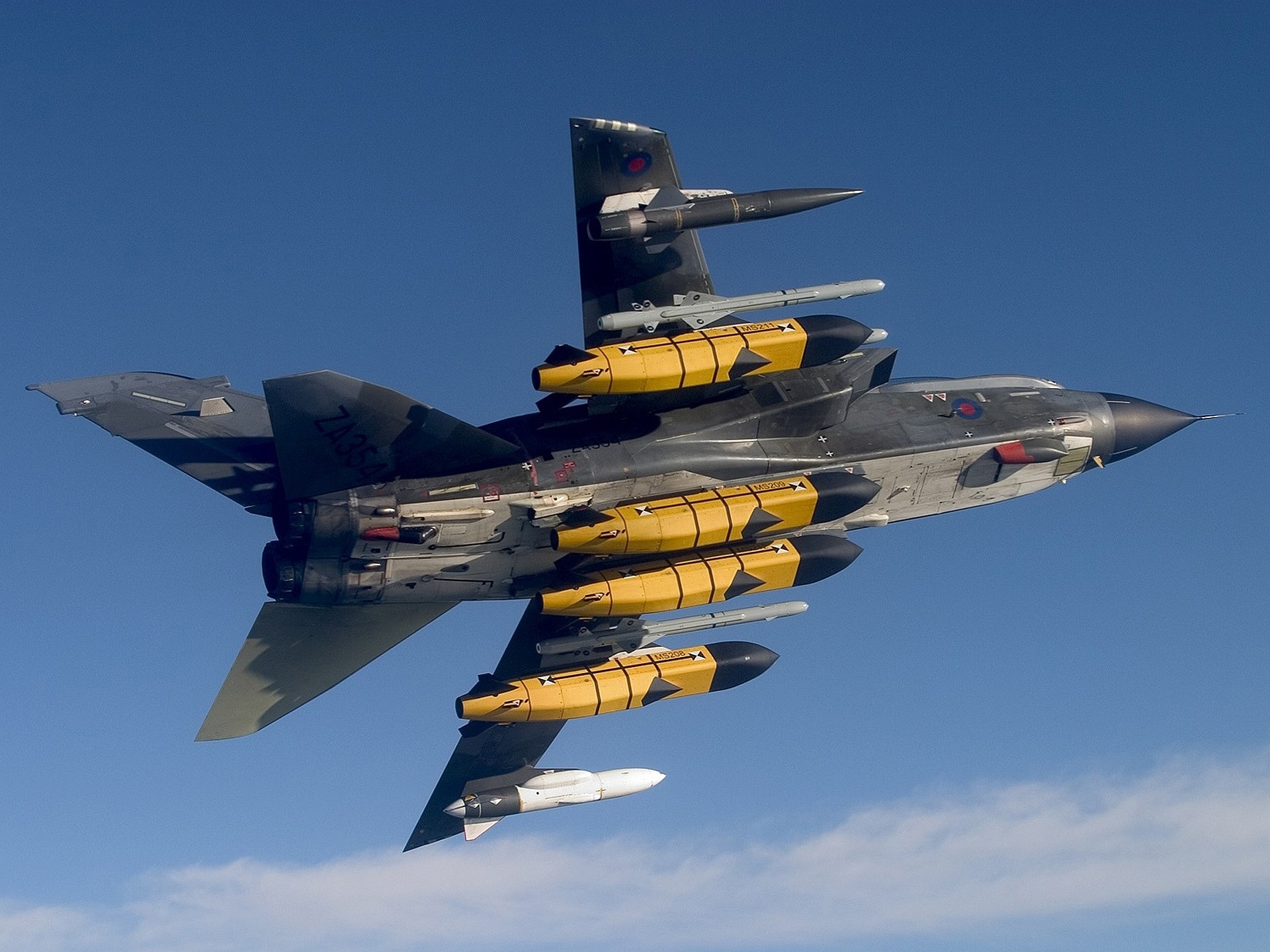 Panavia Tornado fighter jet with missiles HD Wallpaper