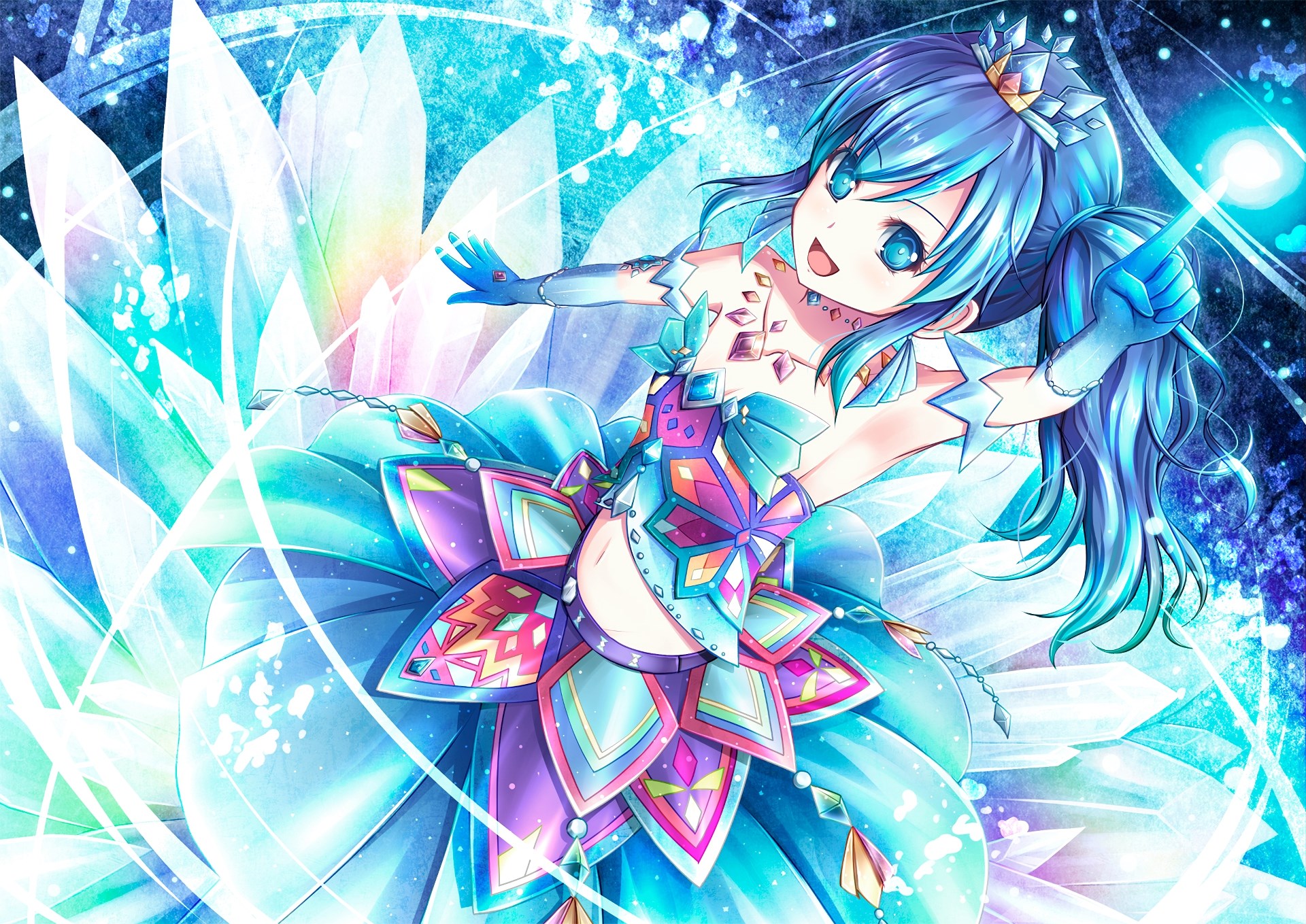 Girl from Aikatsu in a crystal dress HD Wallpaper