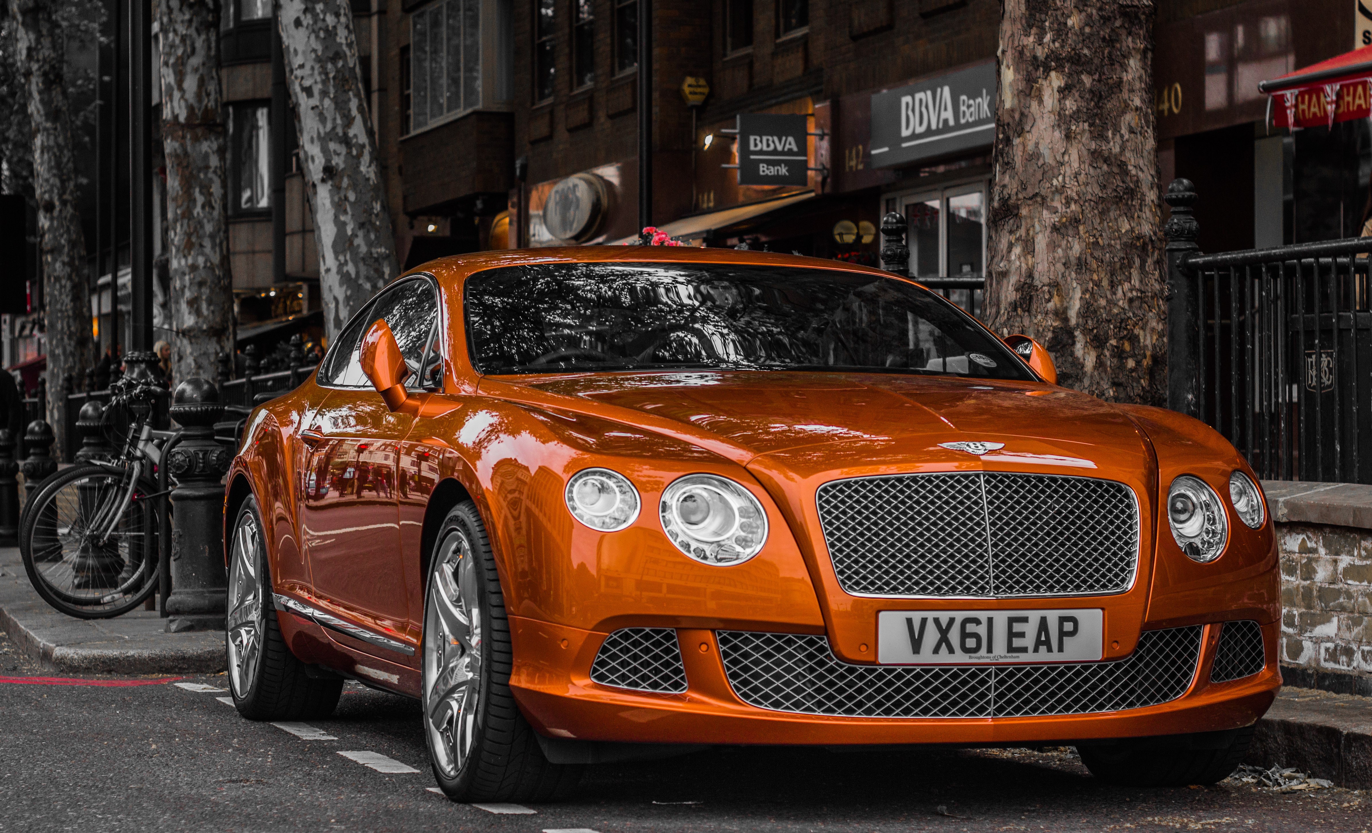 Orange Bentley Continental GT VX61 EAP HD Wallpaper
