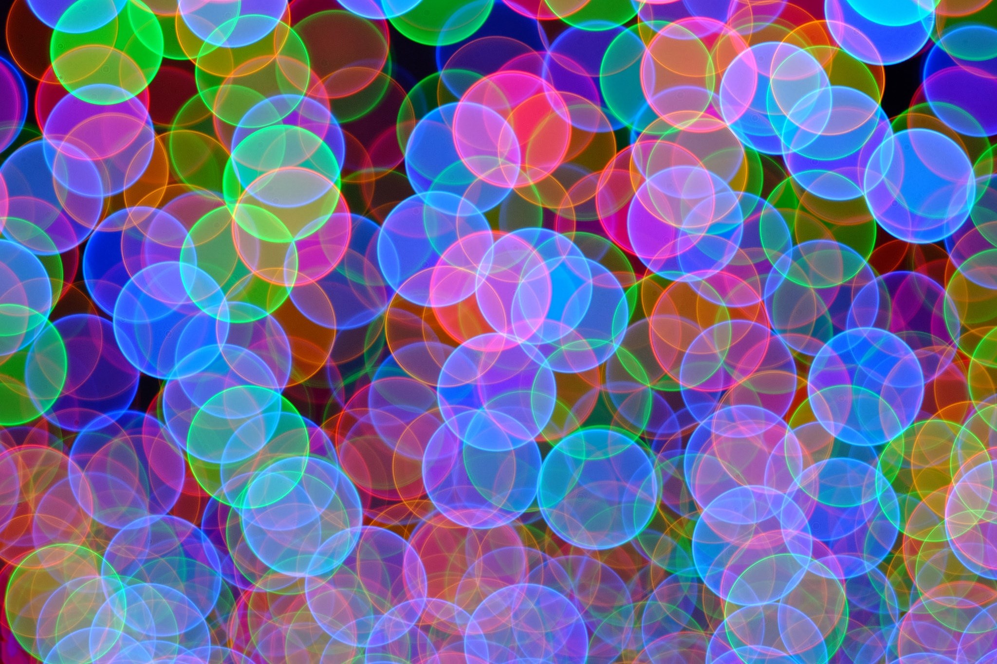 Colorful bokeh lights abstract background HD Wallpaper