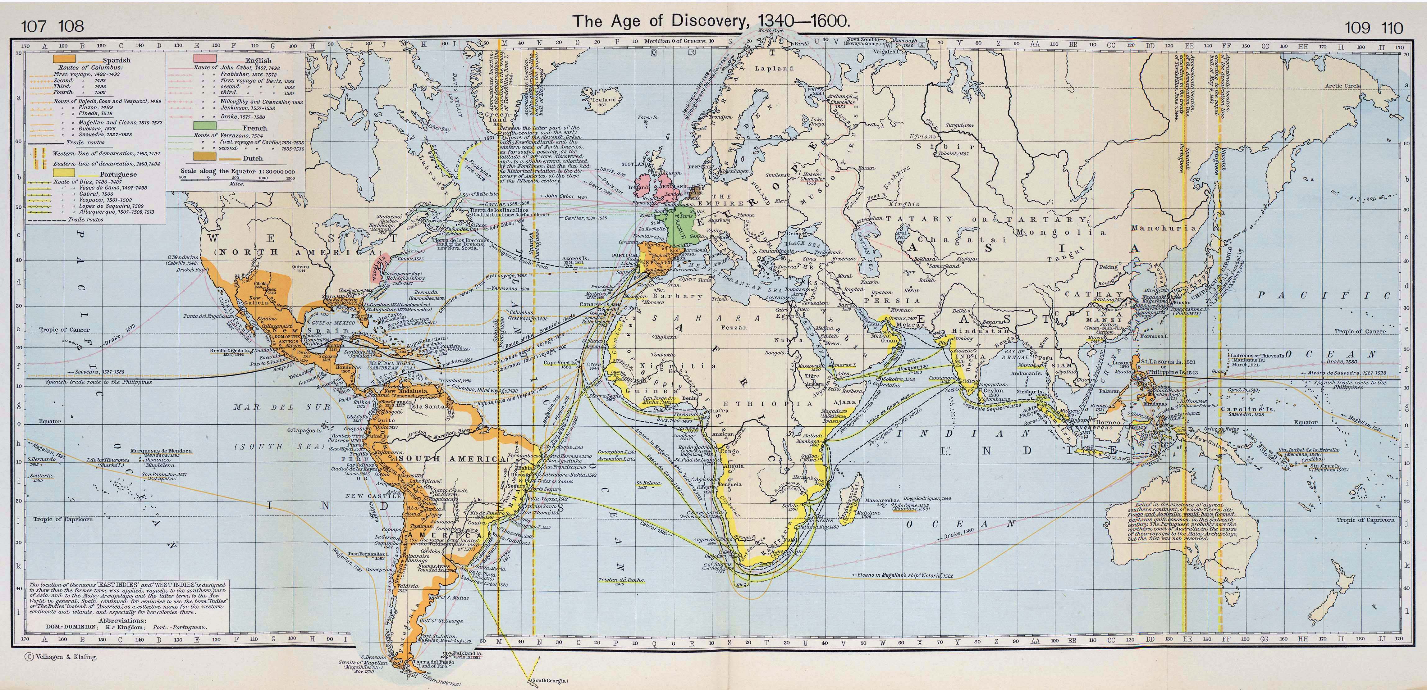 The Age of Discovery, 1340-1600 World Map HD Wallpaper