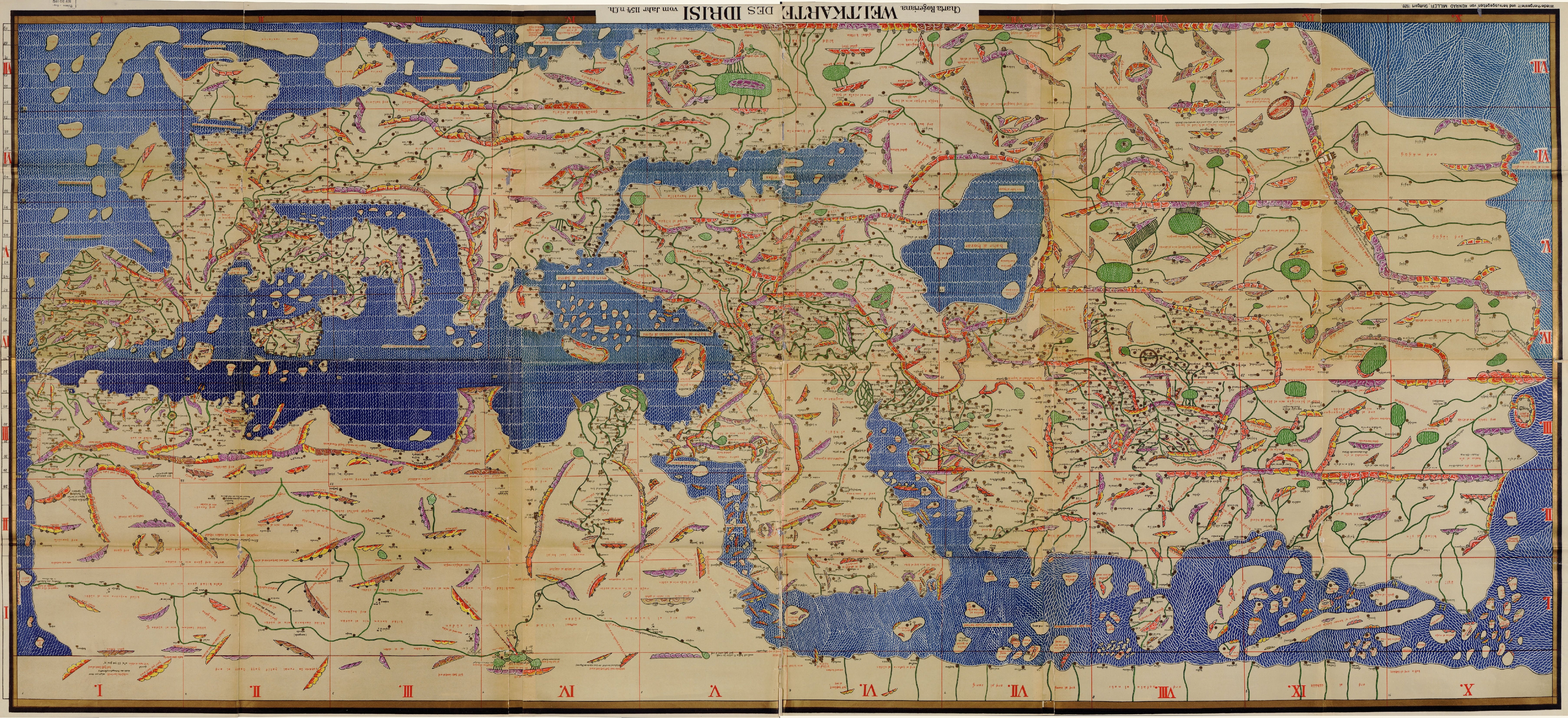 Al-Idrisi world map HD Wallpaper