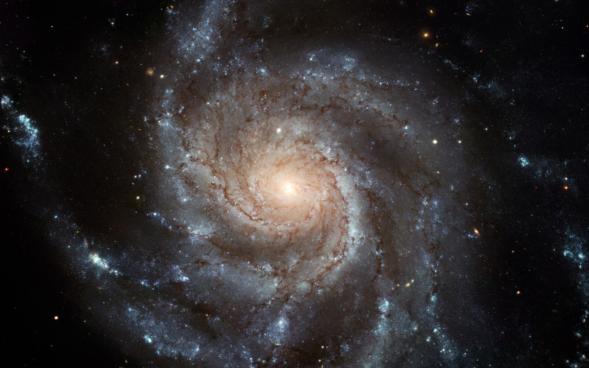 Spiral Galaxy in Deep Space HD Wallpaper