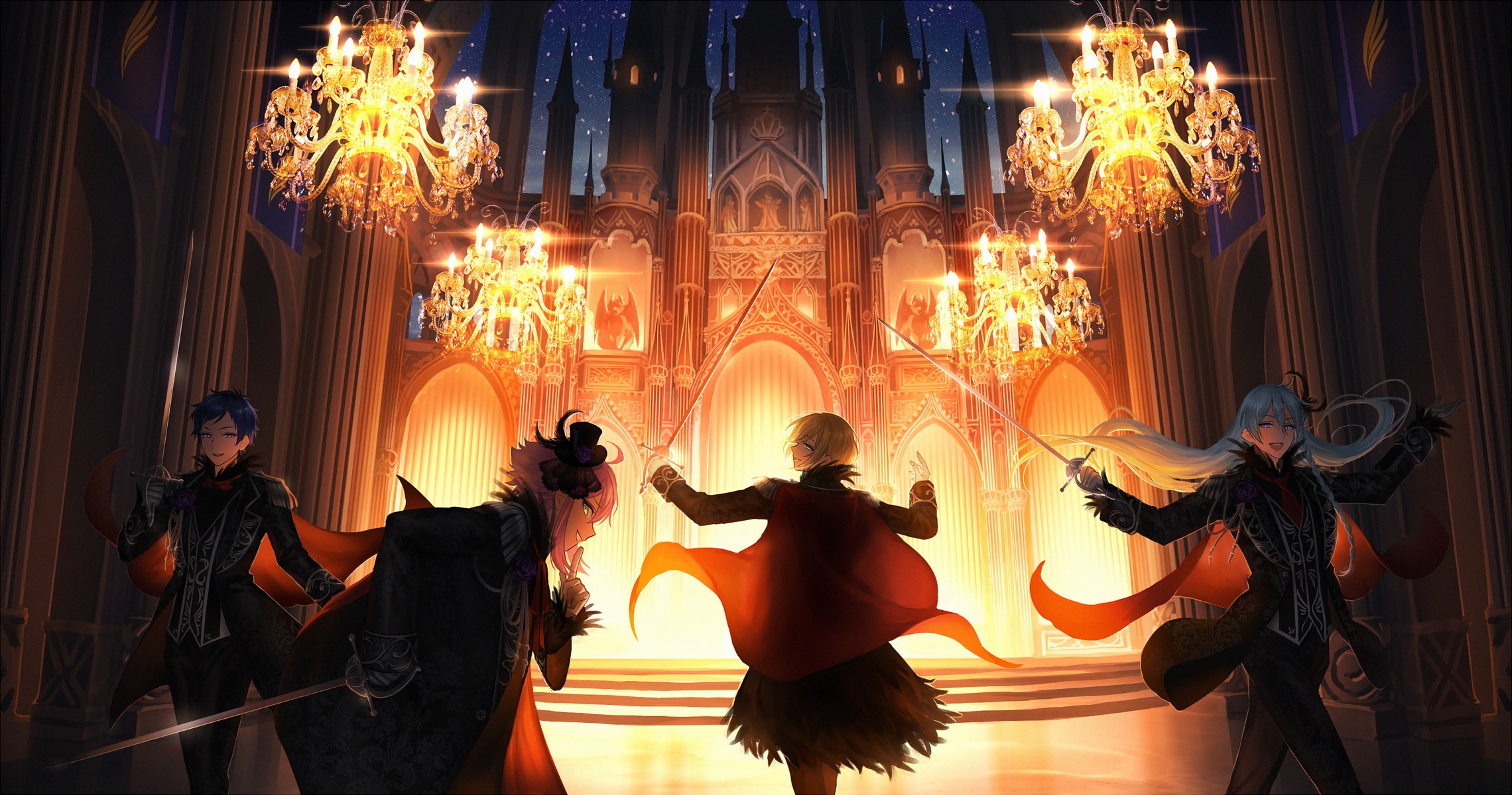 Ensemble Stars characters in a ballroom HD Wallpaper