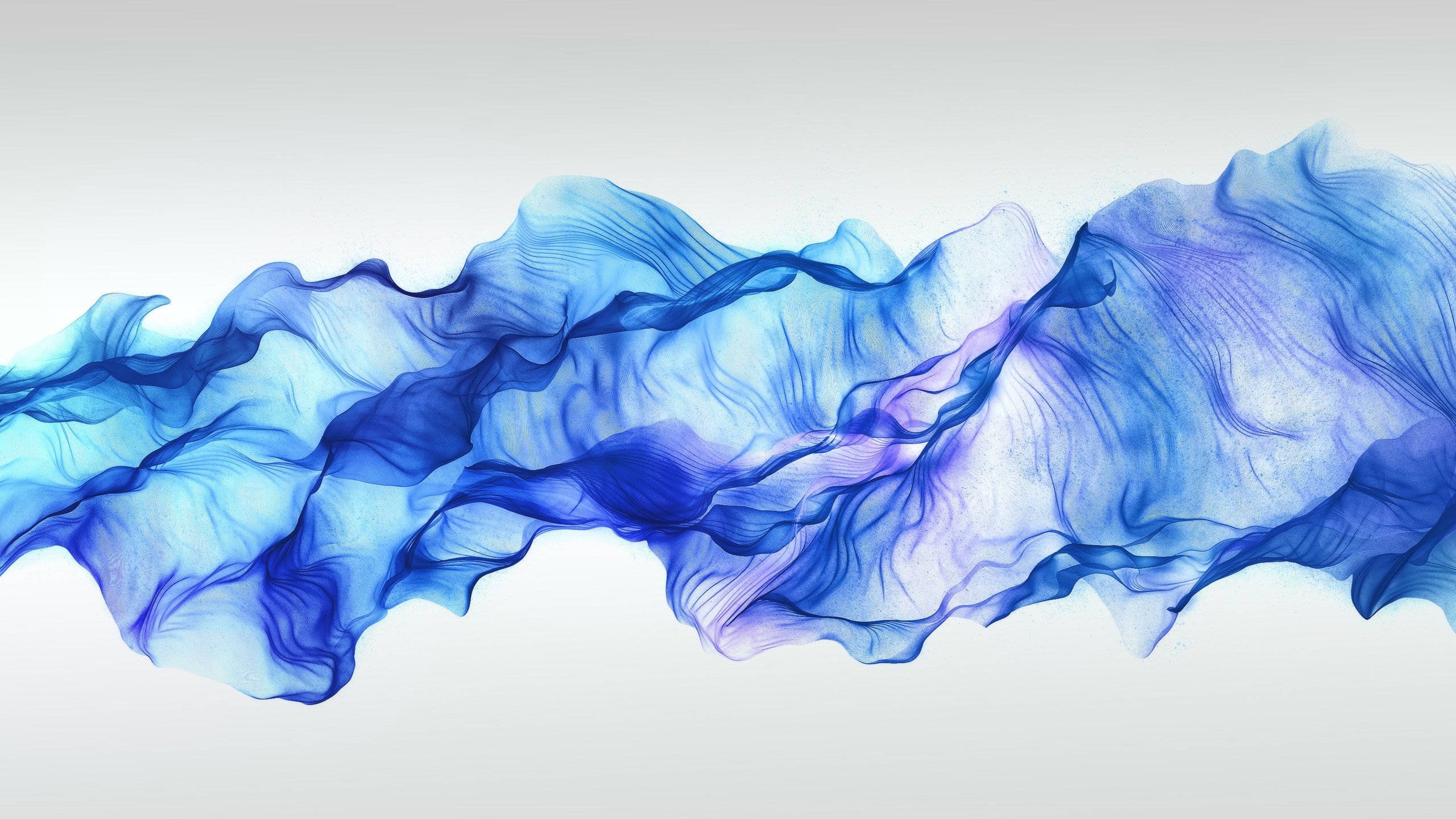 Blue and purple flowing fabric abstract HD Wallpaper