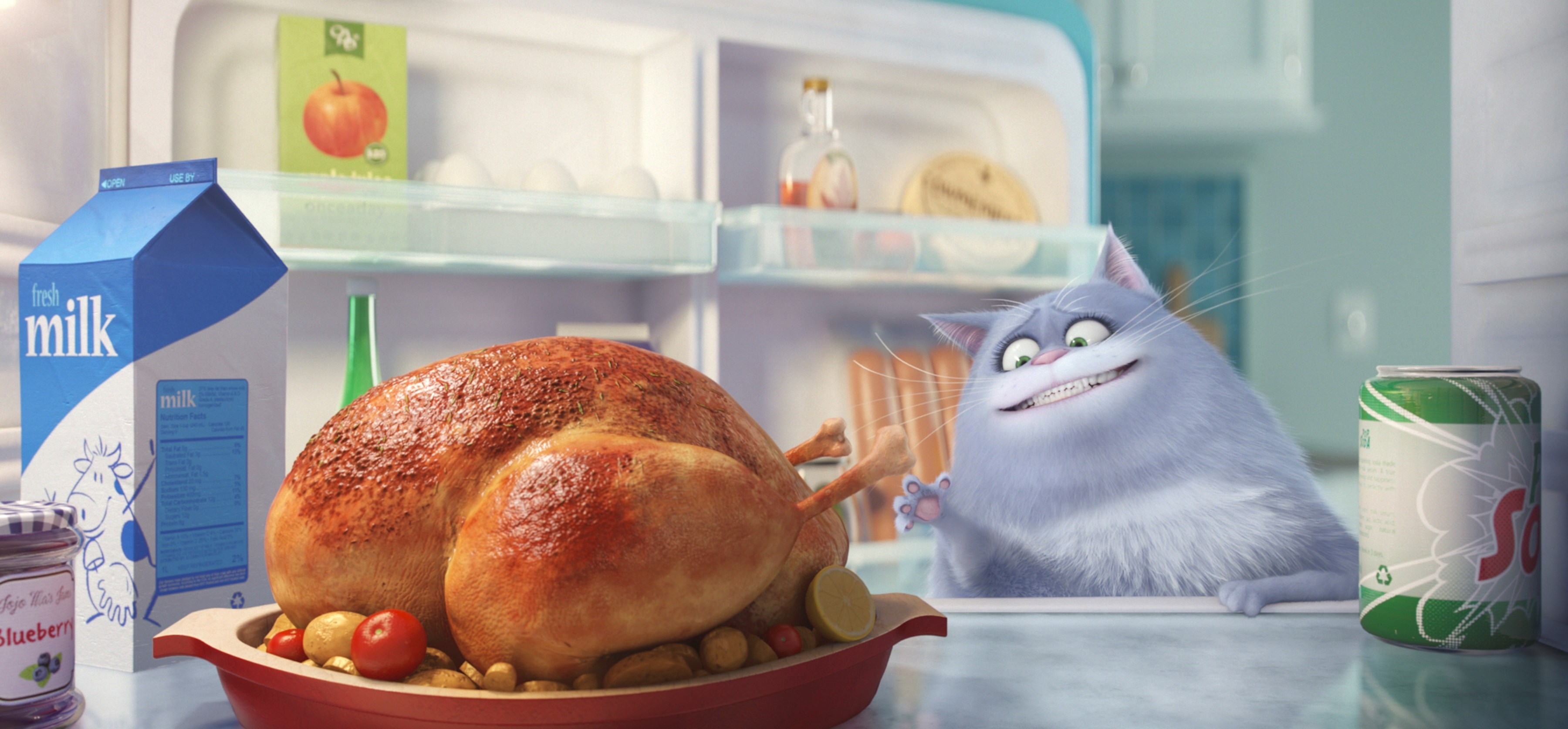 Chloe from The Secret Life of Pets in a refrigerator HD Wallpaper