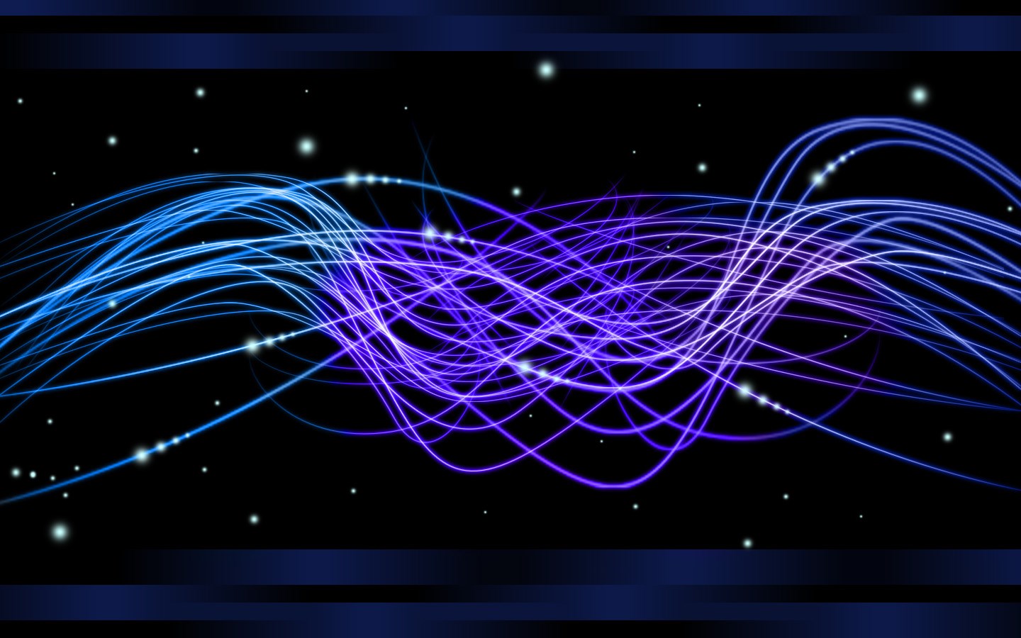 Glowing Blue and Purple Abstract Light Waves HD Wallpaper