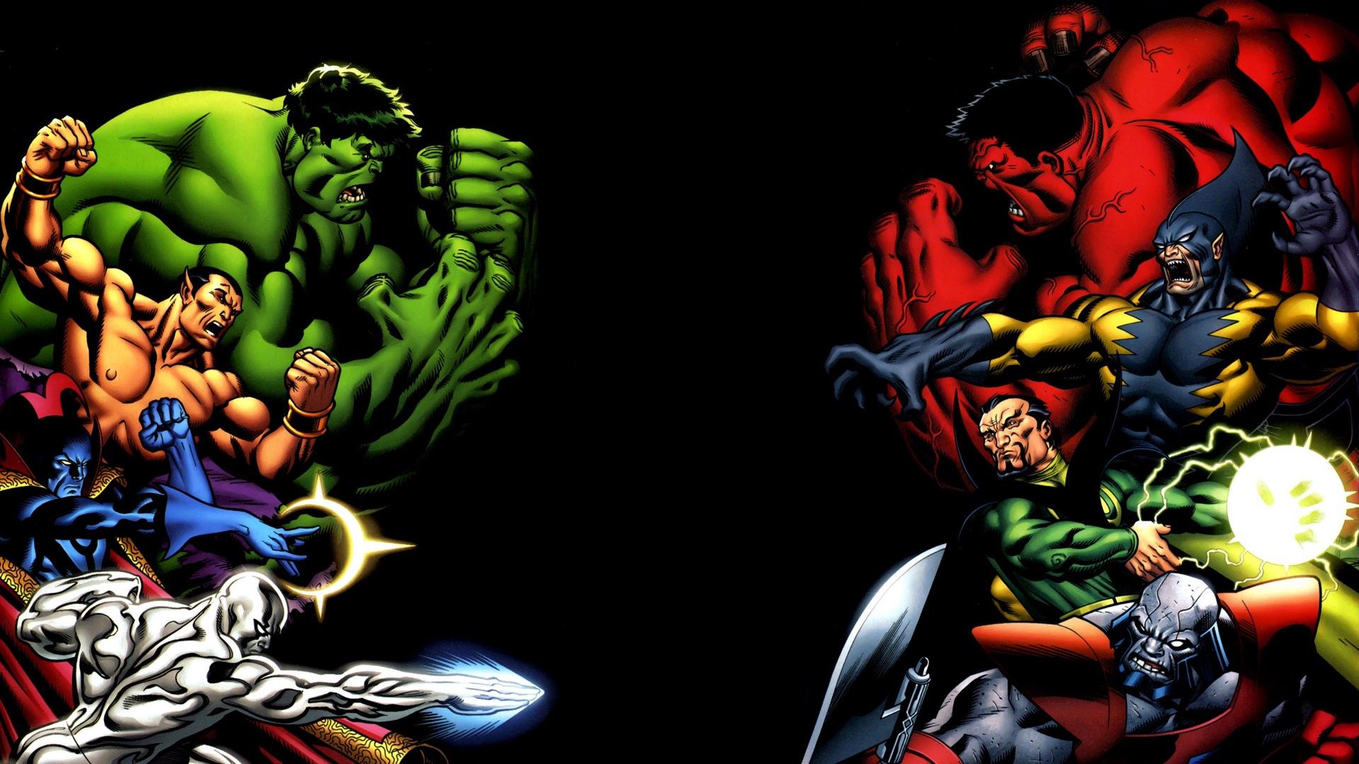 Marvel Heroes Hulk Namor Silver Surfer Red Hulk Wolverine HD Wallpaper