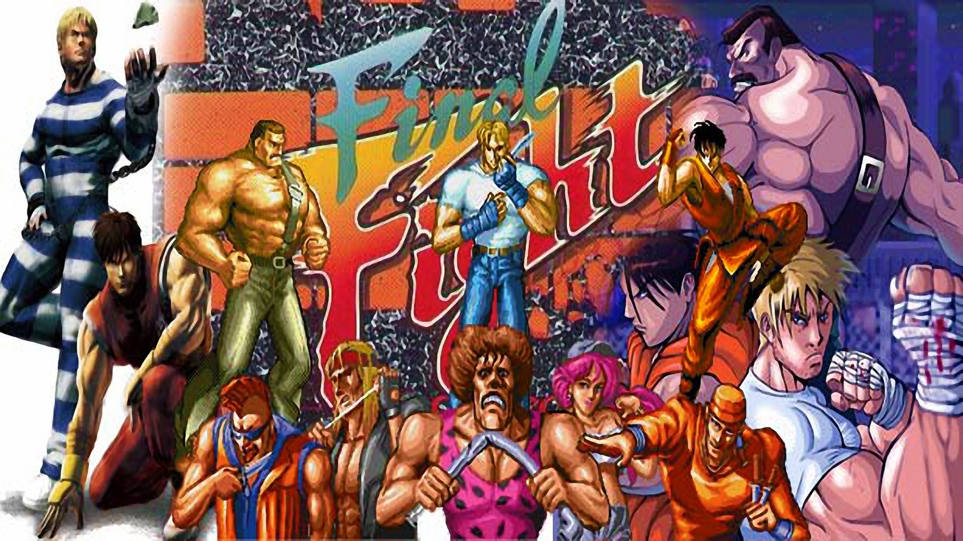 Final Fight characters collage HD Wallpaper