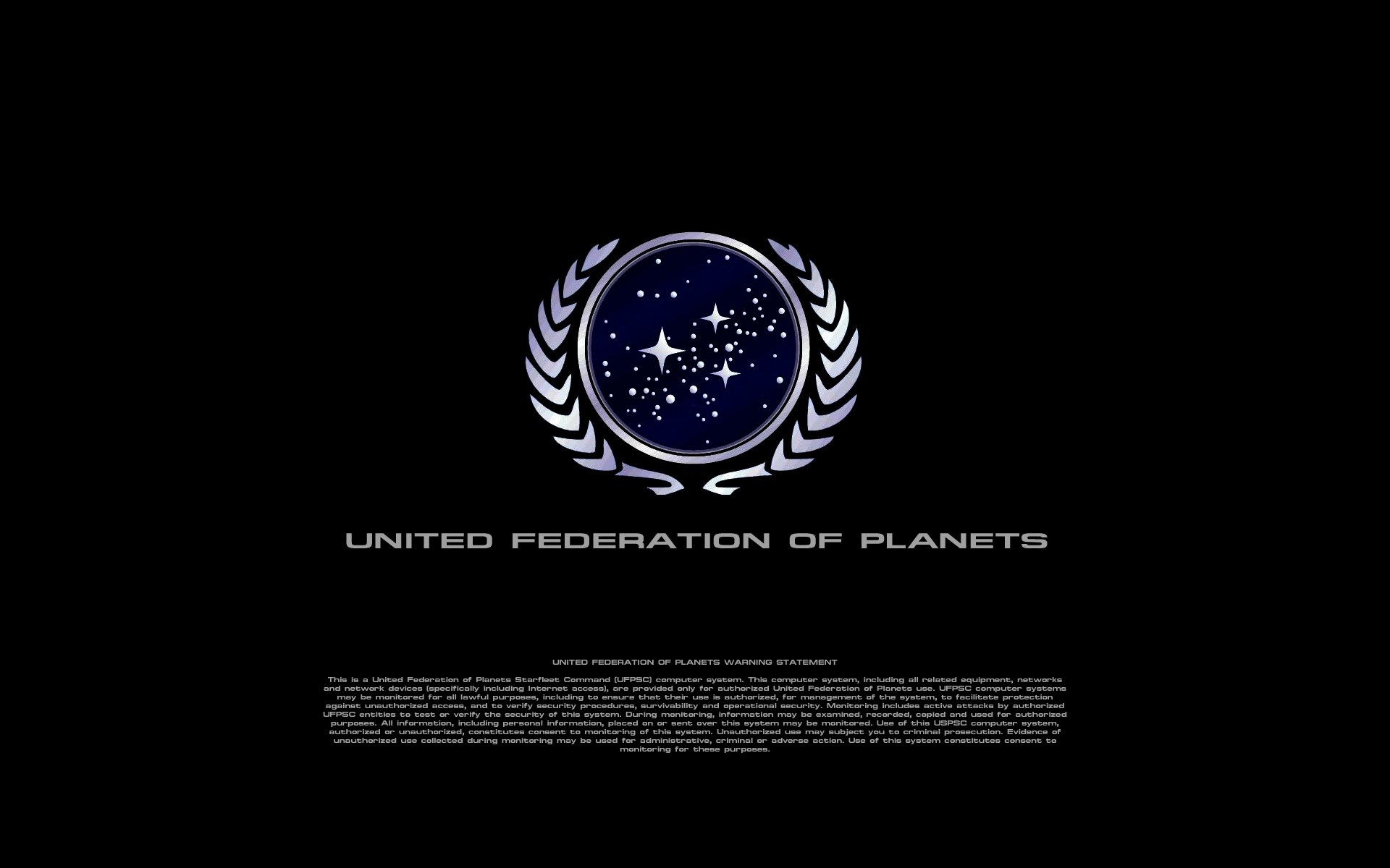 United Federation of Planets logo from Star Trek HD Wallpaper