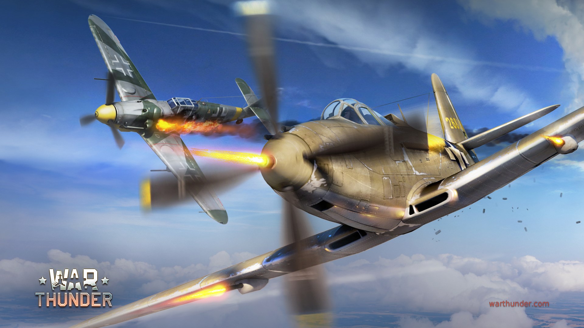 War Thunder game aerial combat HD Wallpaper