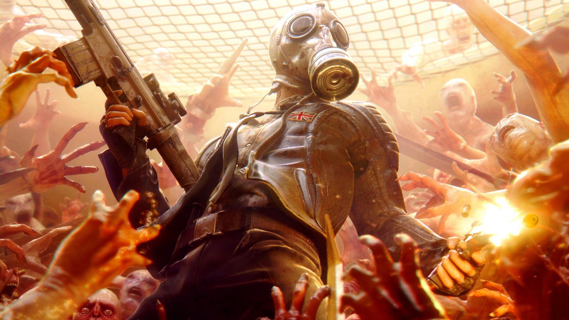 Soldier with gas mask and rifle in Killing Floor 2 HD Wallpaper