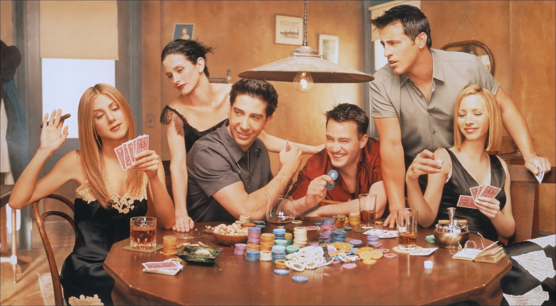 Friends TV Show Poker Night HD Wallpaper