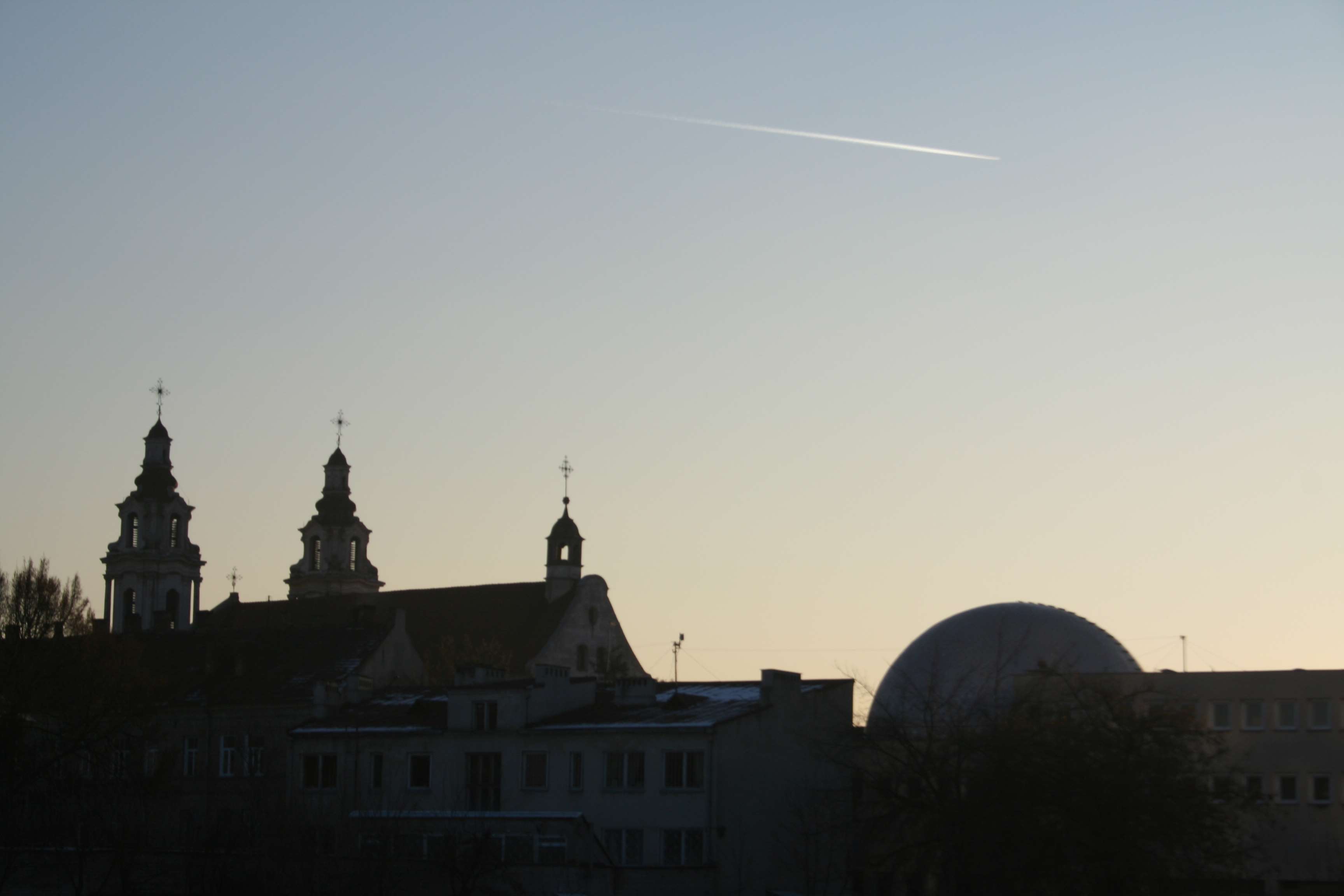 Vilnius skyline with church towers and dome HD Wallpaper
