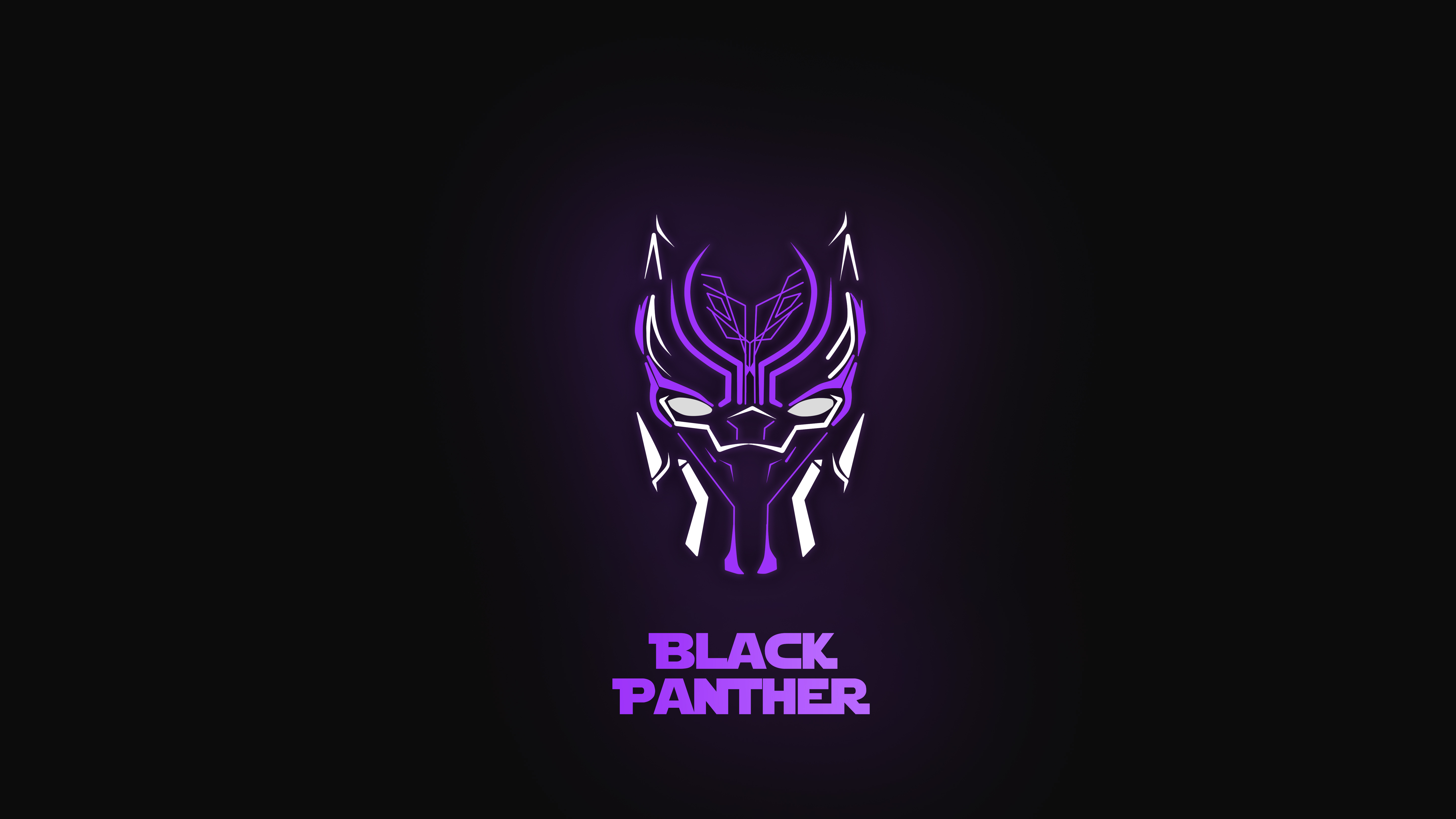 Black Panther Mask and Logo HD Wallpaper