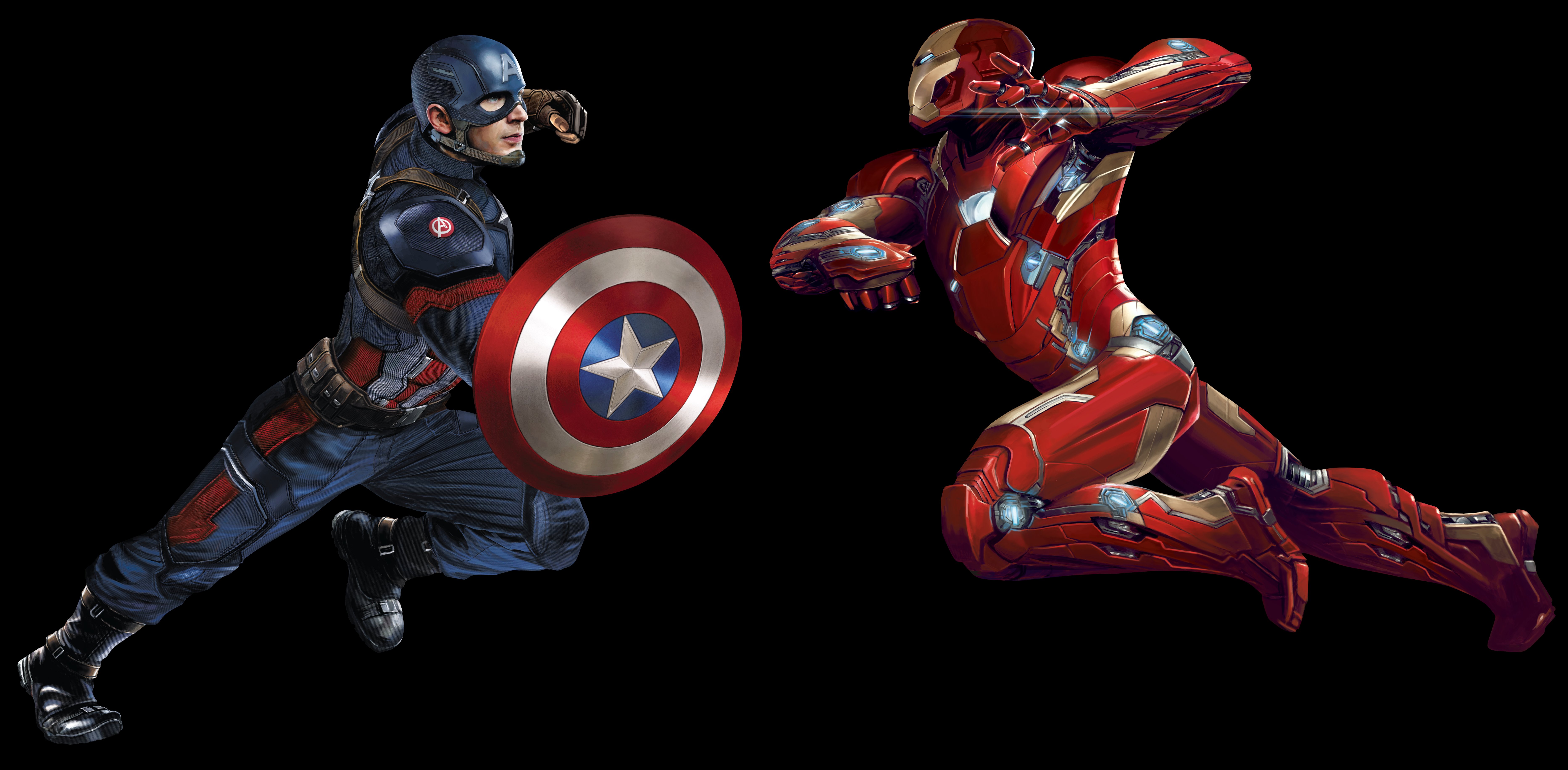Captain America and Iron Man from Marvel Movies HD Wallpaper