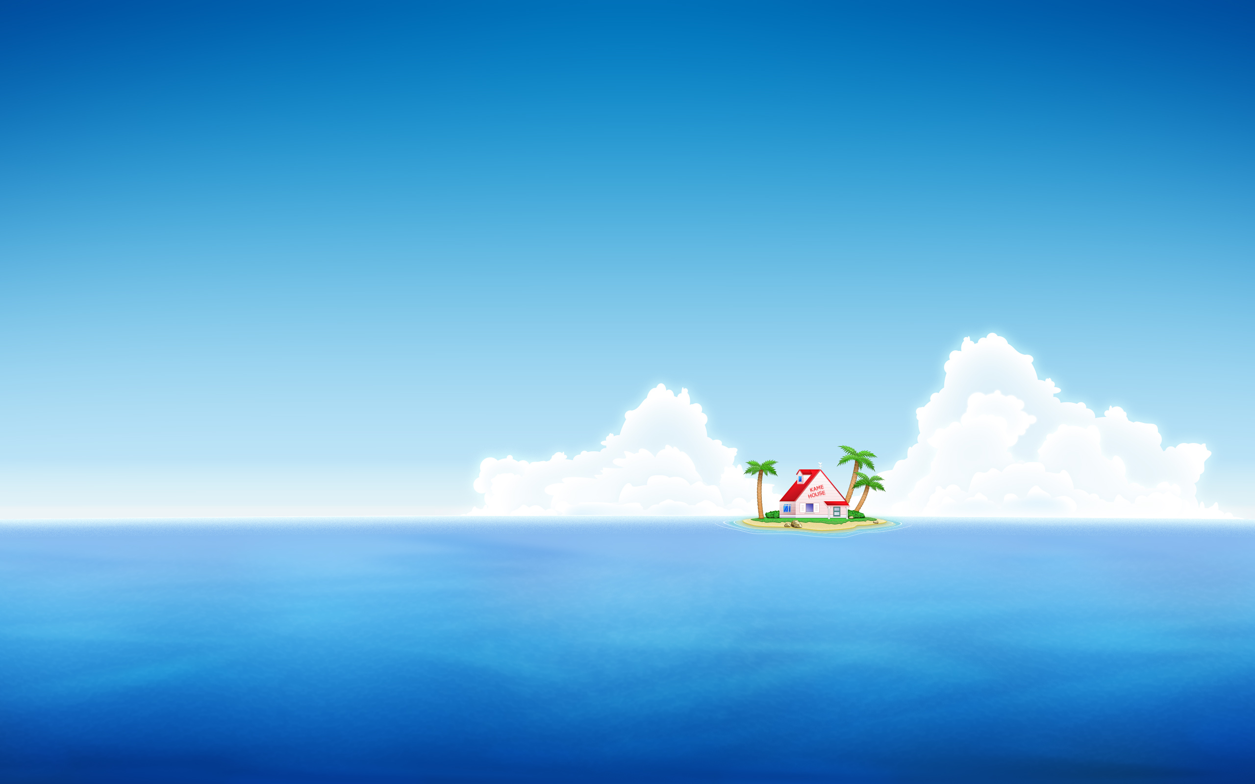 Kame House from Dragon Ball in the Ocean HD Wallpaper