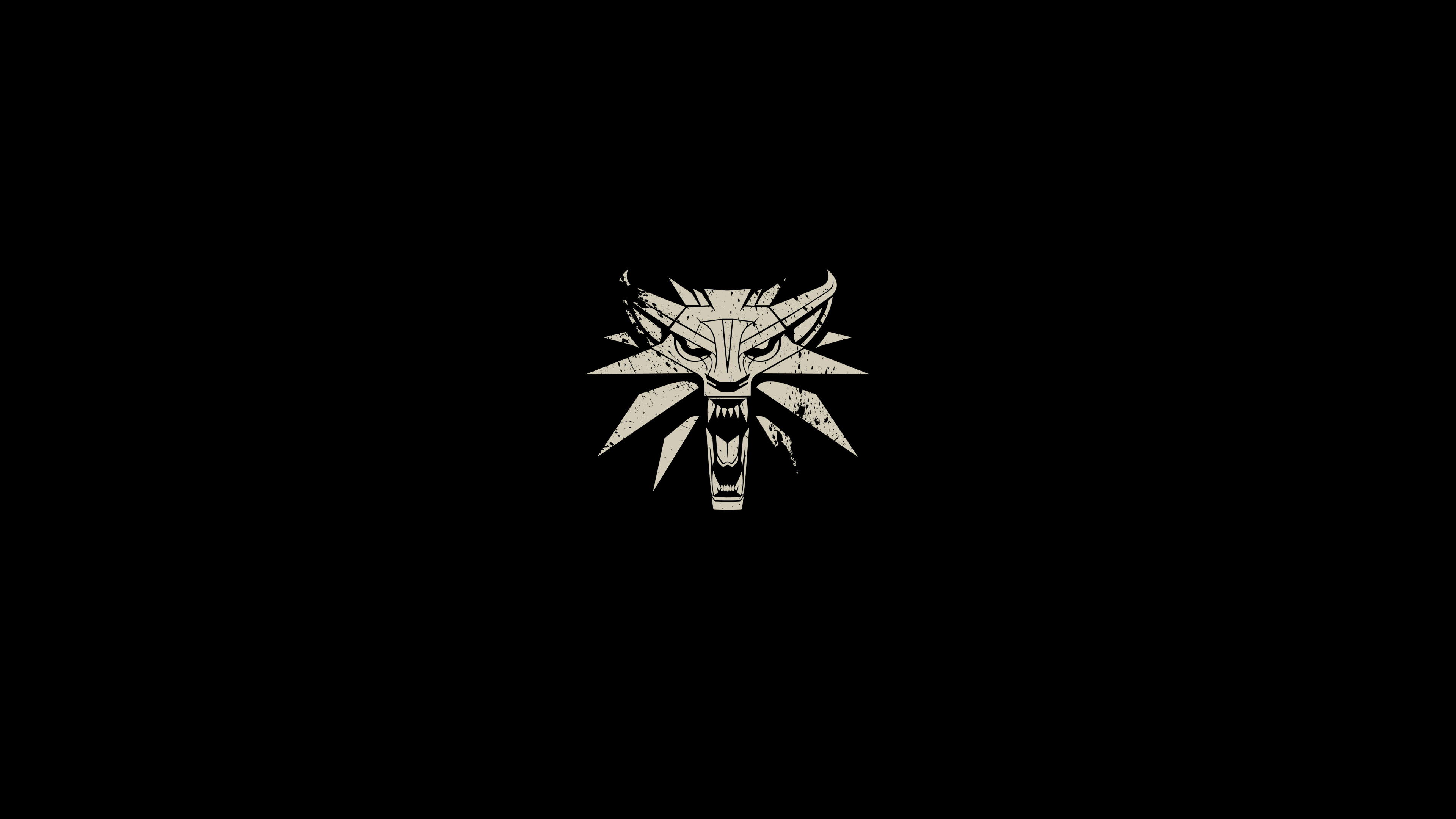 The Witcher 3 Wolf School Logo 4K HD Wallpaper