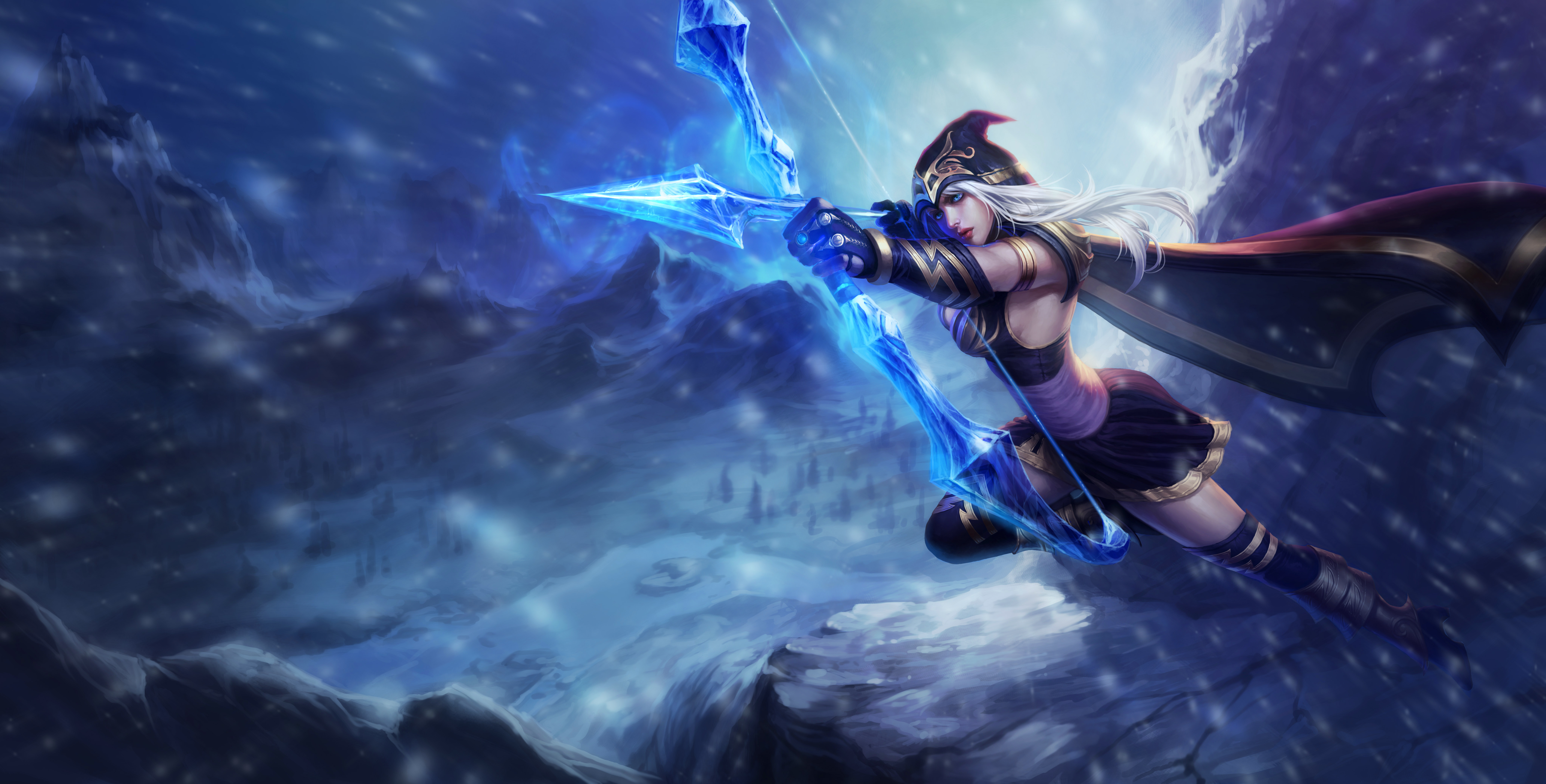 League of Legends Fantasy Warrior Woman with Sword 4K HD Wallpaper